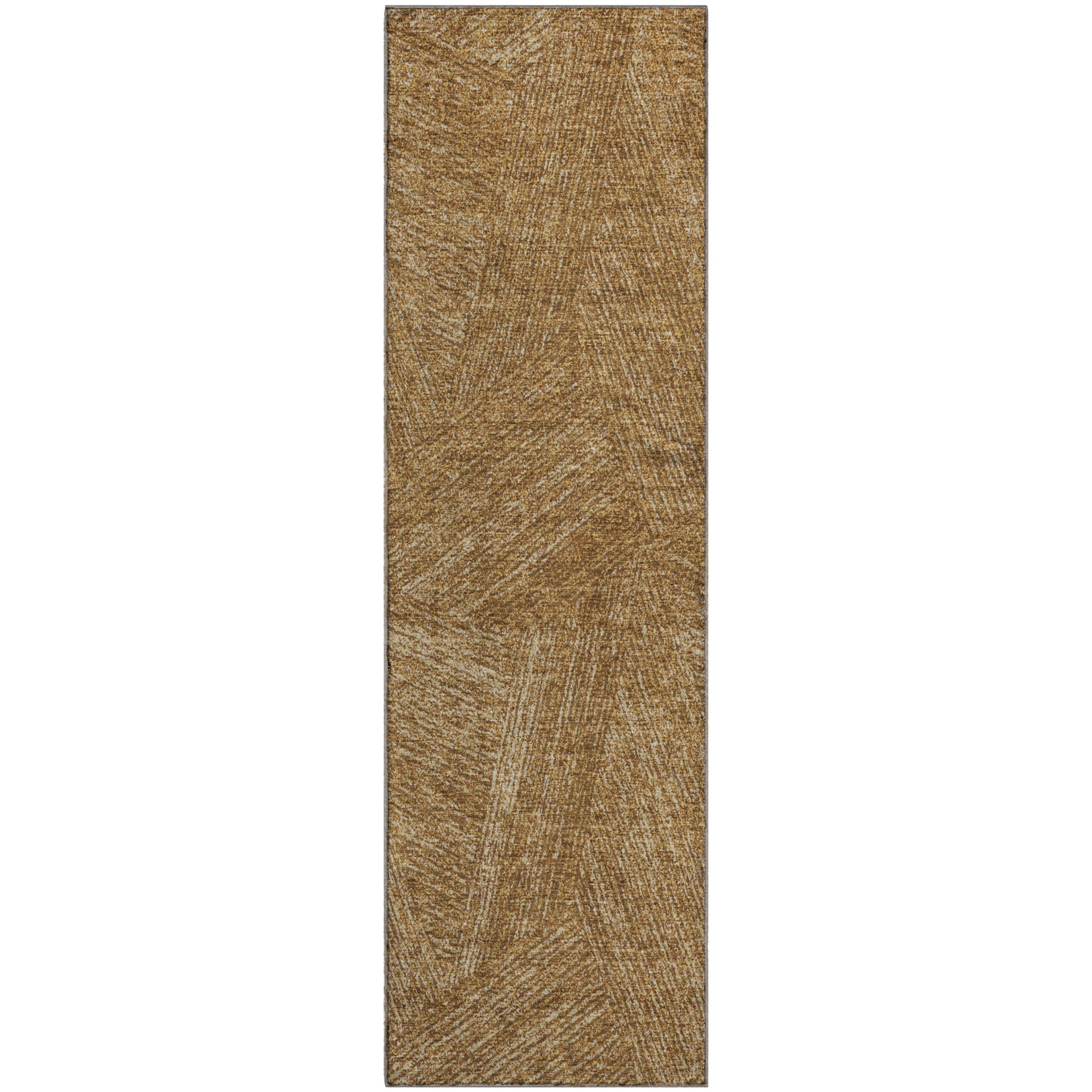 Lisbon Machine Washable Transitional Gold Rug 2'3" x 7'6" #shape_Runner