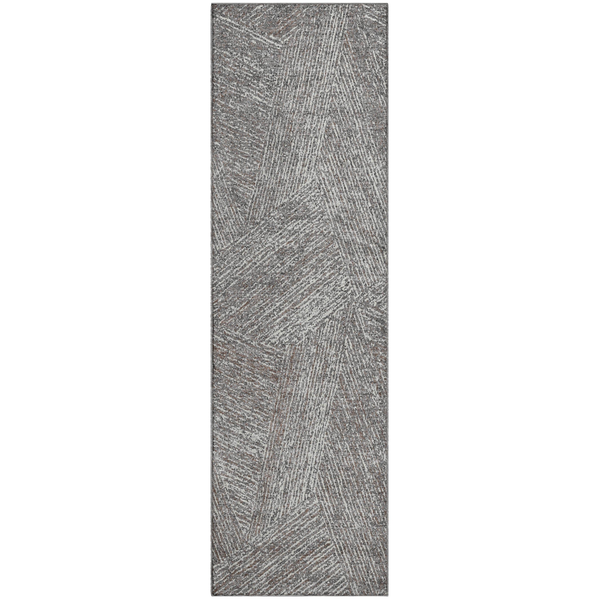 Lisbon Machine Washable Transitional Gray Rug 2'3" x 7'6" #shape_Runner