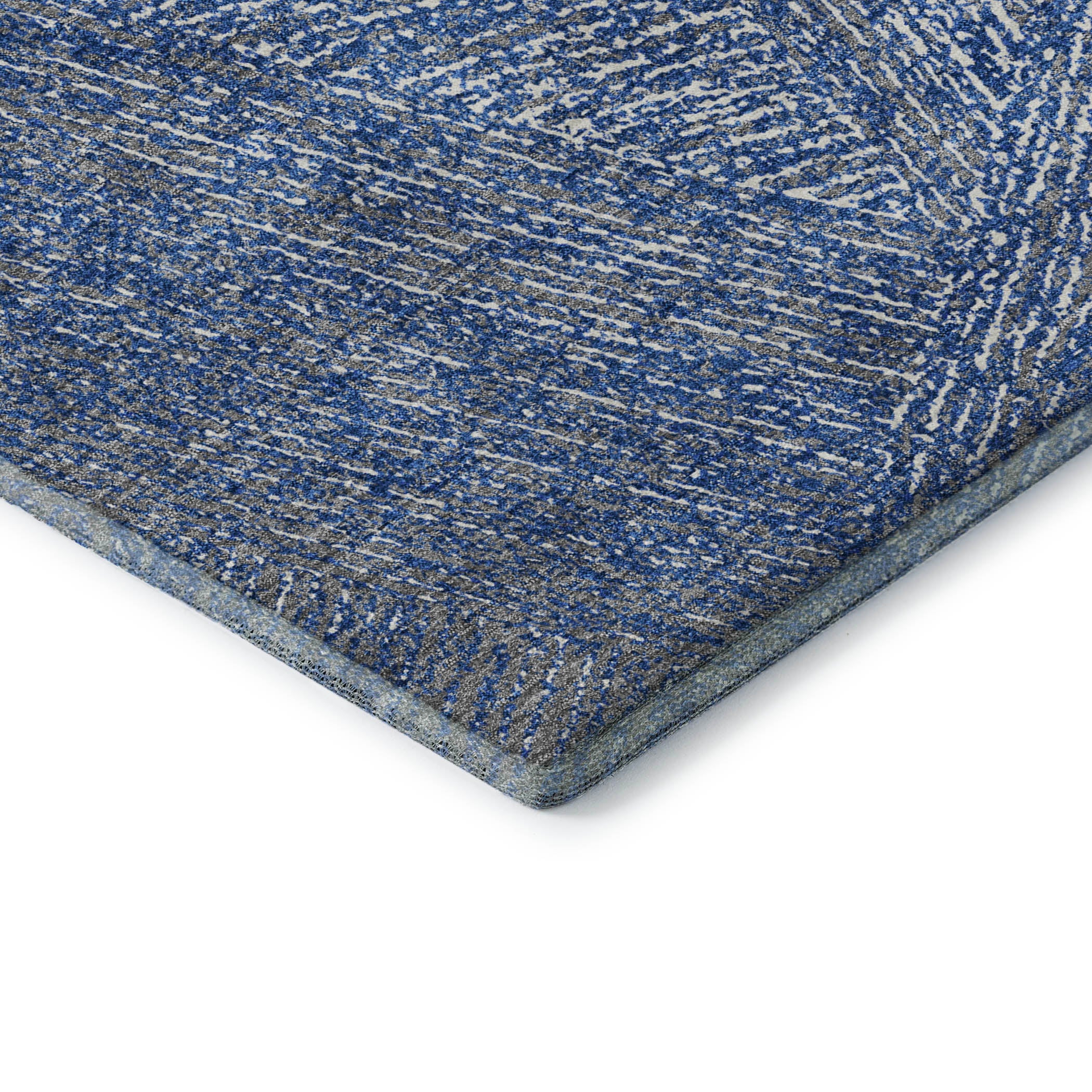 Lisbon Machine Washable Transitional Navy Blue Rug 1'8" x 2'6" #shape_Rectangle