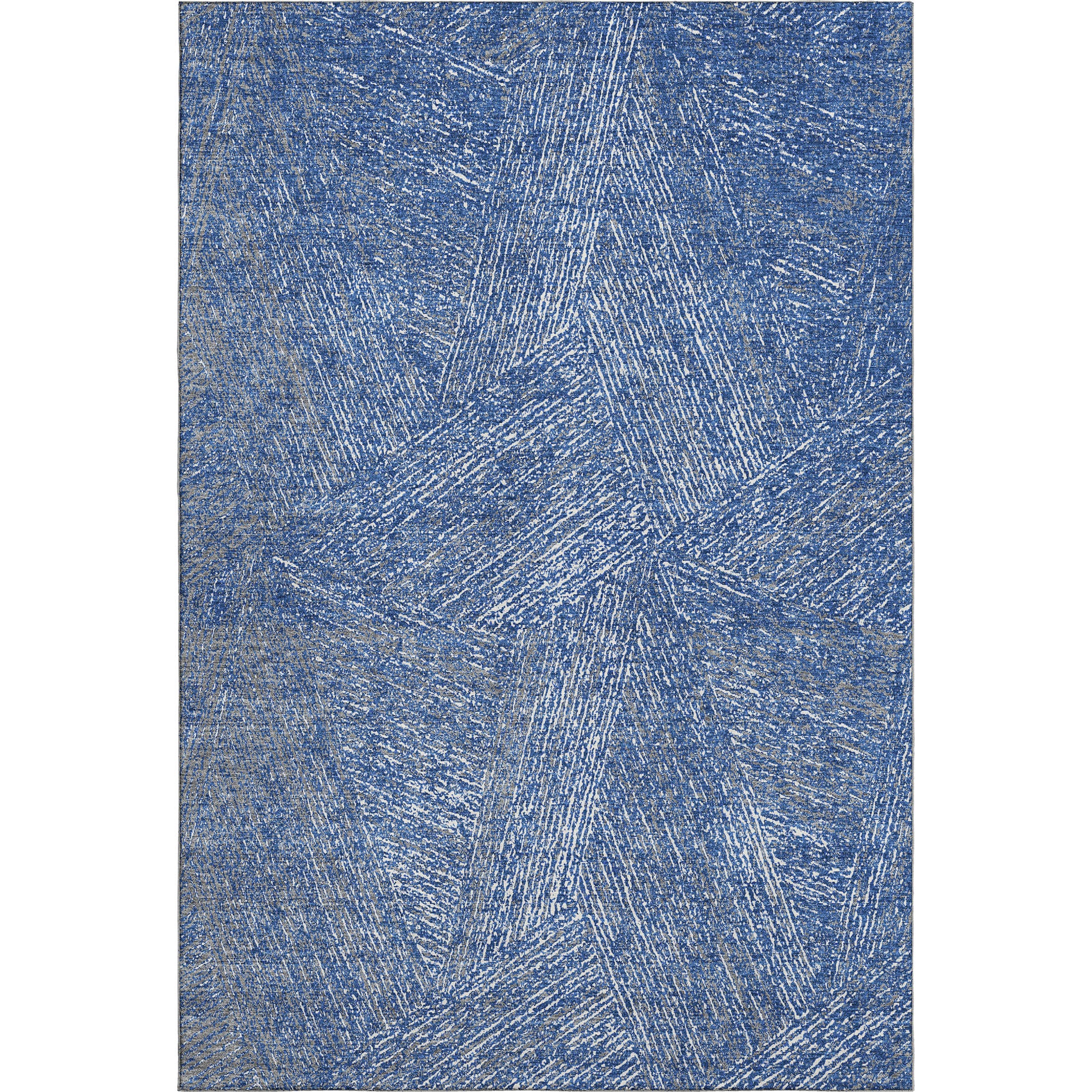 Lisbon Machine Washable Transitional Navy Blue Rug 2'6" x 3'10" #shape_Rectangle