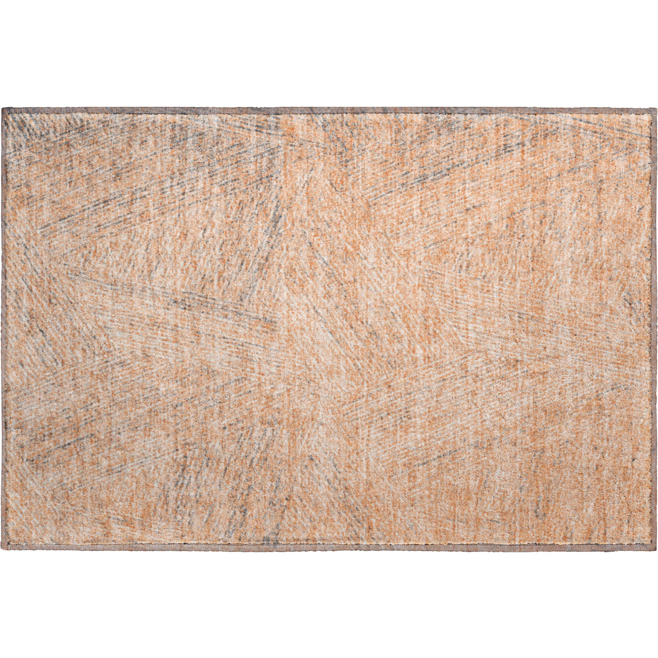 Lisbon Machine Washable Transitional Peach Orange Rug 1'8" x 2'6" #shape_Rectangle