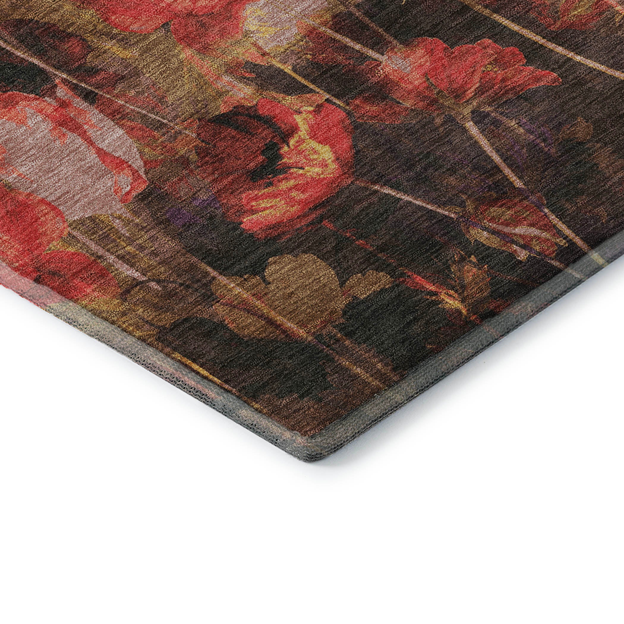 Lisbon Machine Washable Transitional Gold Rug 1'8" x 2'6" #shape_Rectangle