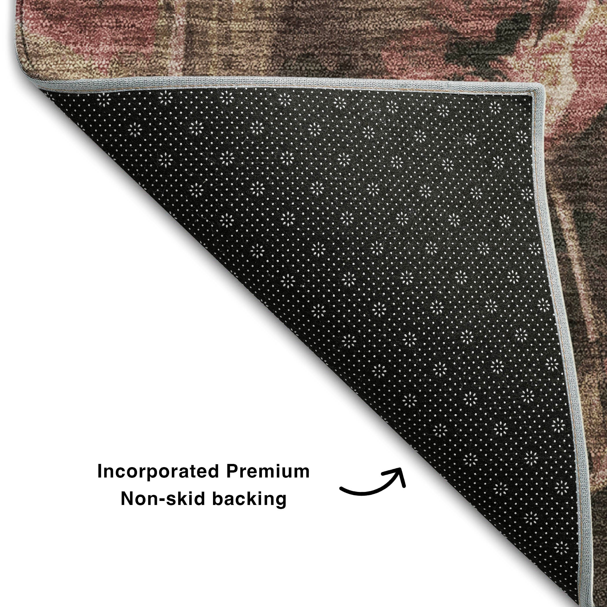 Lisbon Machine Washable Transitional Taupe Brown Rug 1'8" x 2'6" #shape_Rectangle