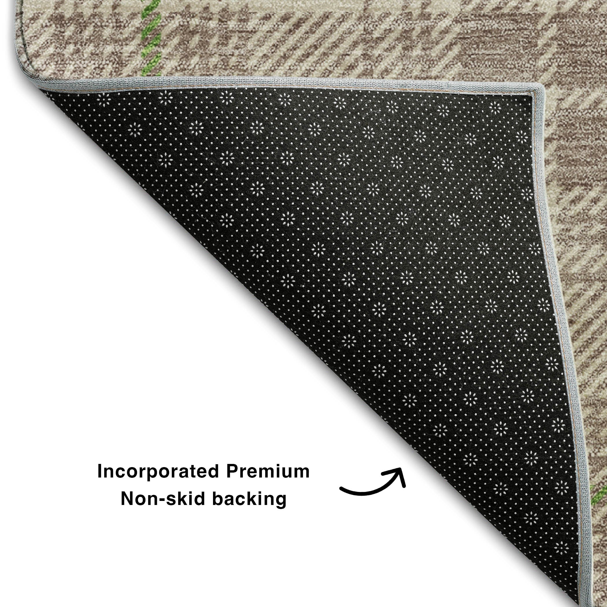 Budapest Machine Washable Transitional Beige Brown Rug 1'8" x 2'6" #shape_Rectangle