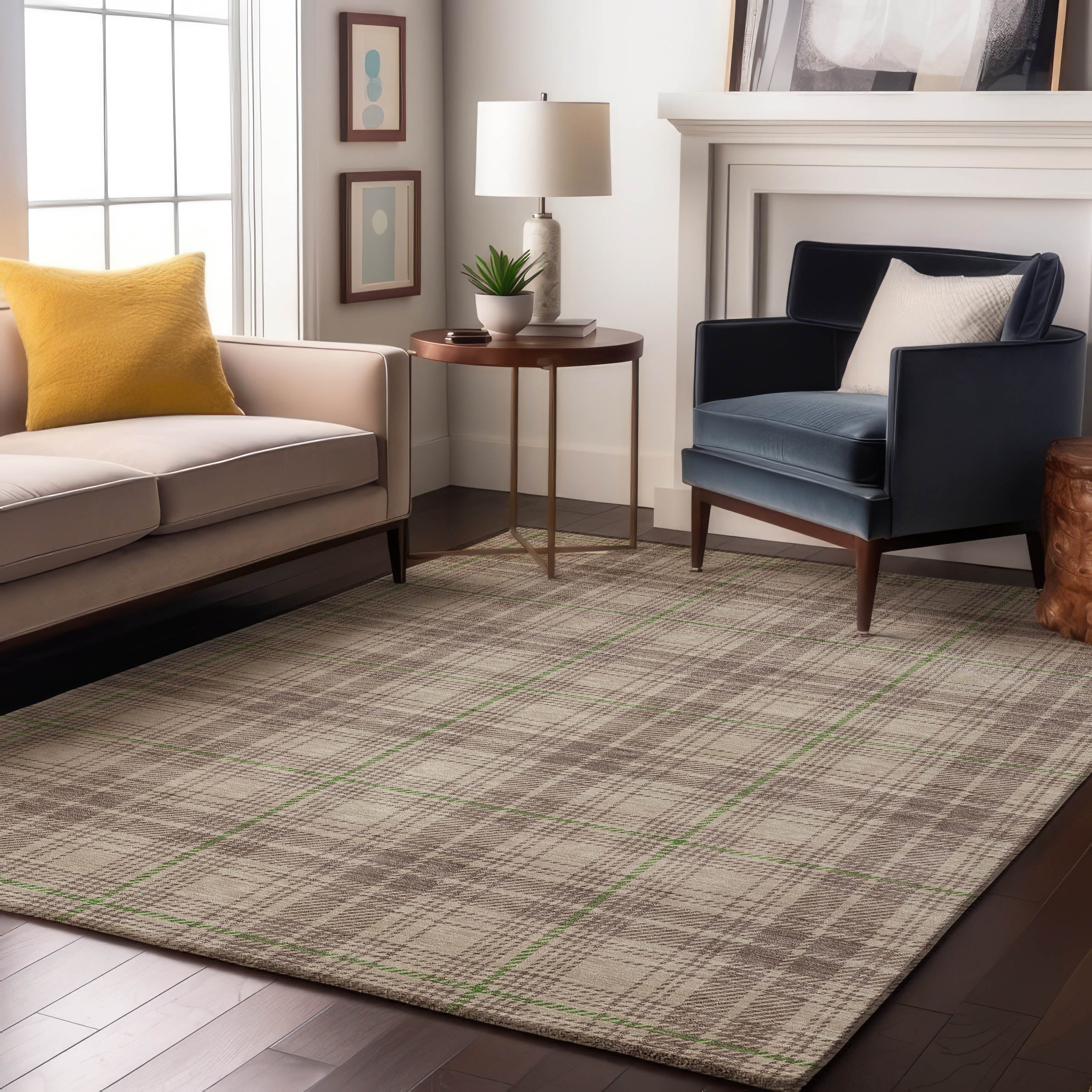 Budapest Machine Washable Transitional Beige Brown Rug 2'6" x 3'10" #shape_Rectangle