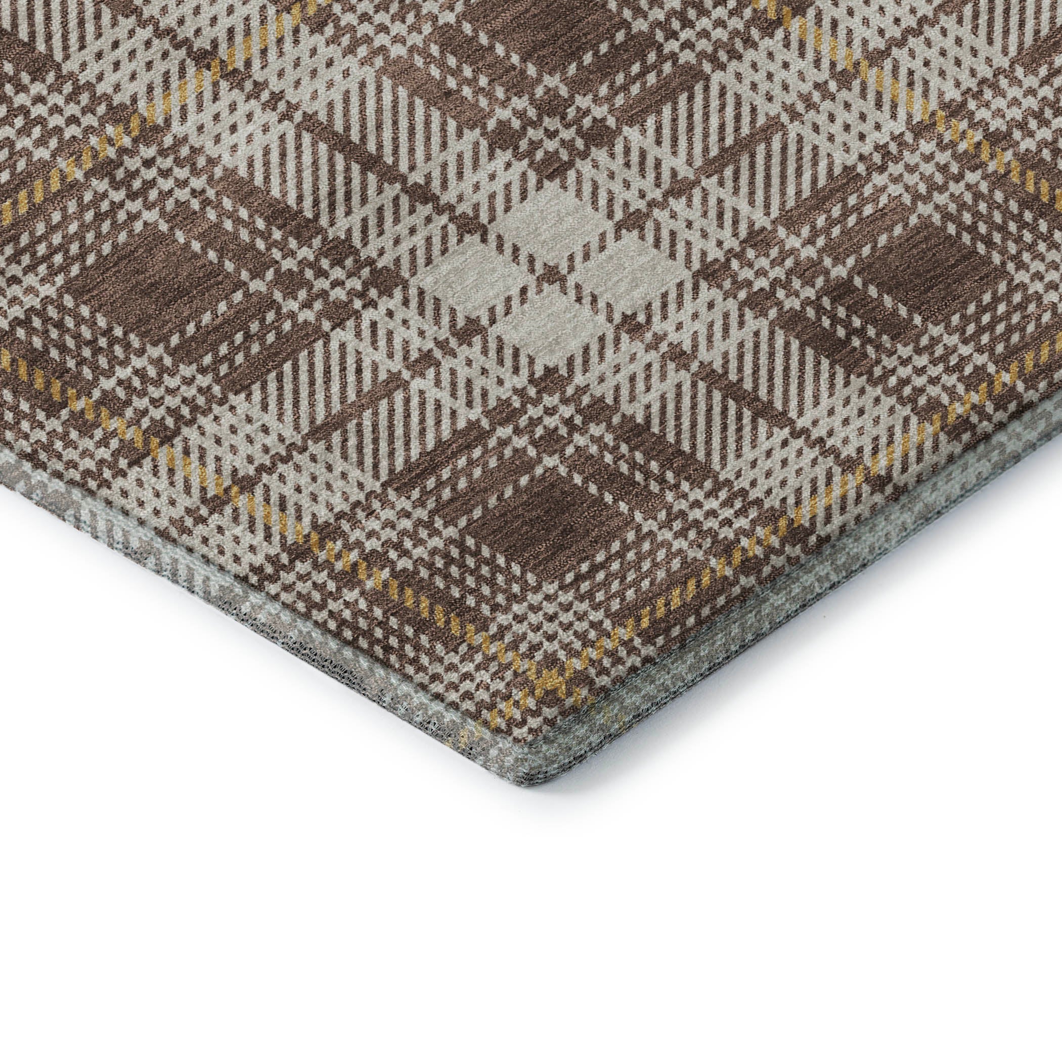 Budapest Machine Washable Transitional Brown Rug 1'8" x 2'6" #shape_Rectangle