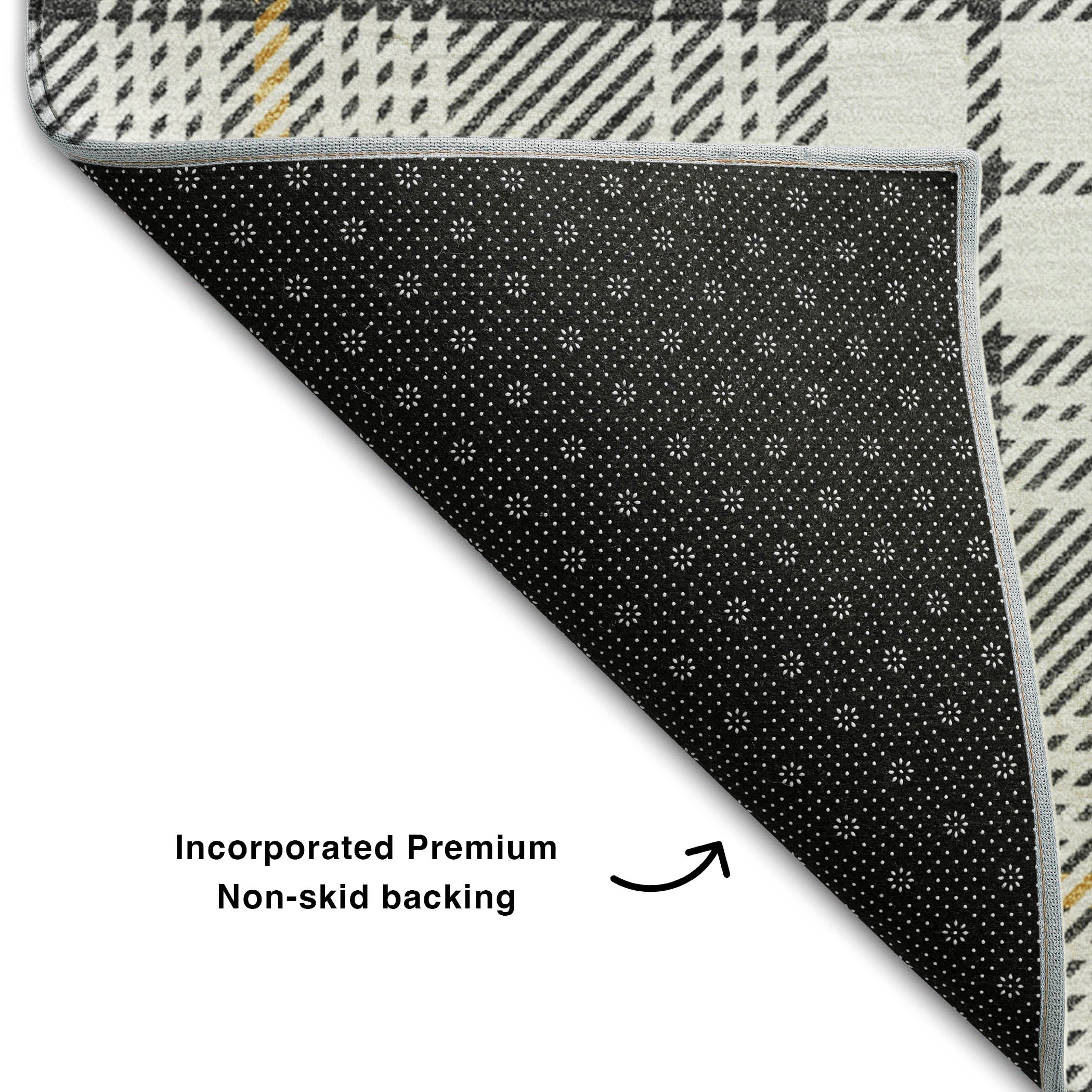 Budapest Machine Washable Transitional Charcoal Gray Rug 1'8" x 2'6" #shape_Rectangle