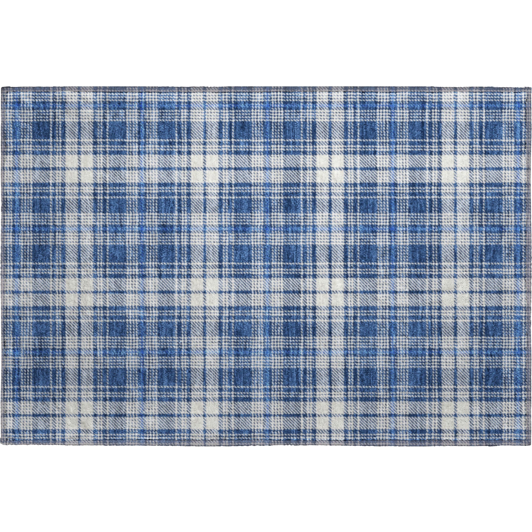 Budapest Machine Washable Transitional Navy Blue Rug 1'8" x 2'6" #shape_Rectangle
