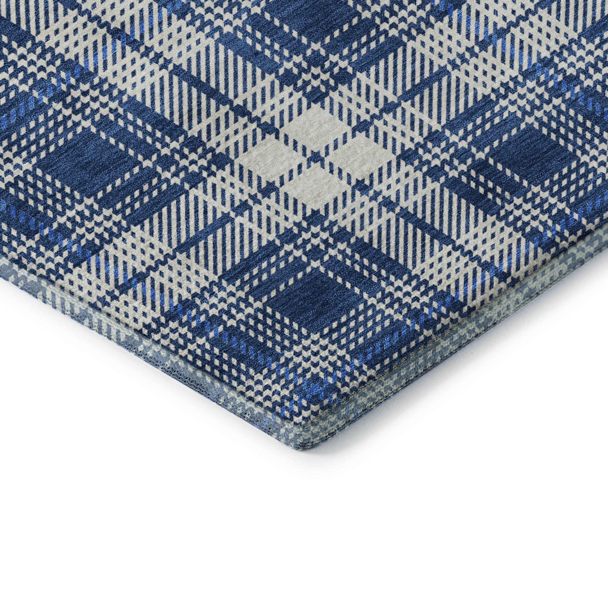 Budapest Machine Washable Transitional Navy Blue Rug 1'8" x 2'6" #shape_Rectangle