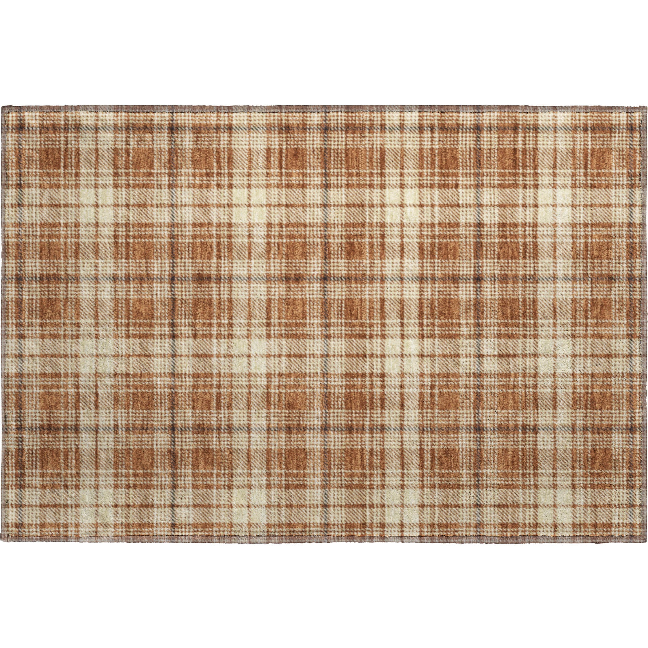 Budapest Machine Washable Transitional Paprika Orange Rug 1'8" x 2'6" #shape_Rectangle