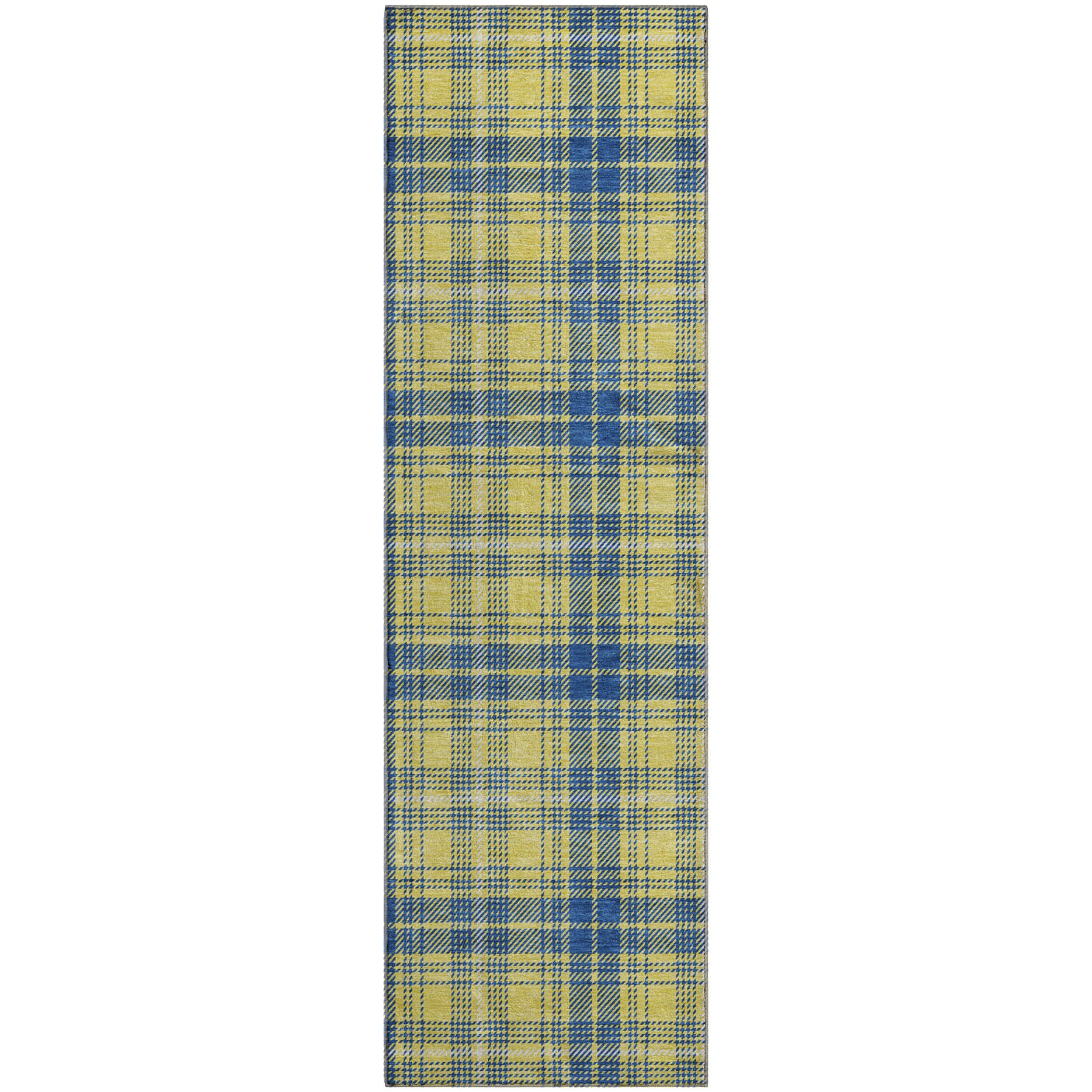 Budapest Machine Washable Transitional Yellow Gold Rug 2'3" x 7'6" #shape_Runner