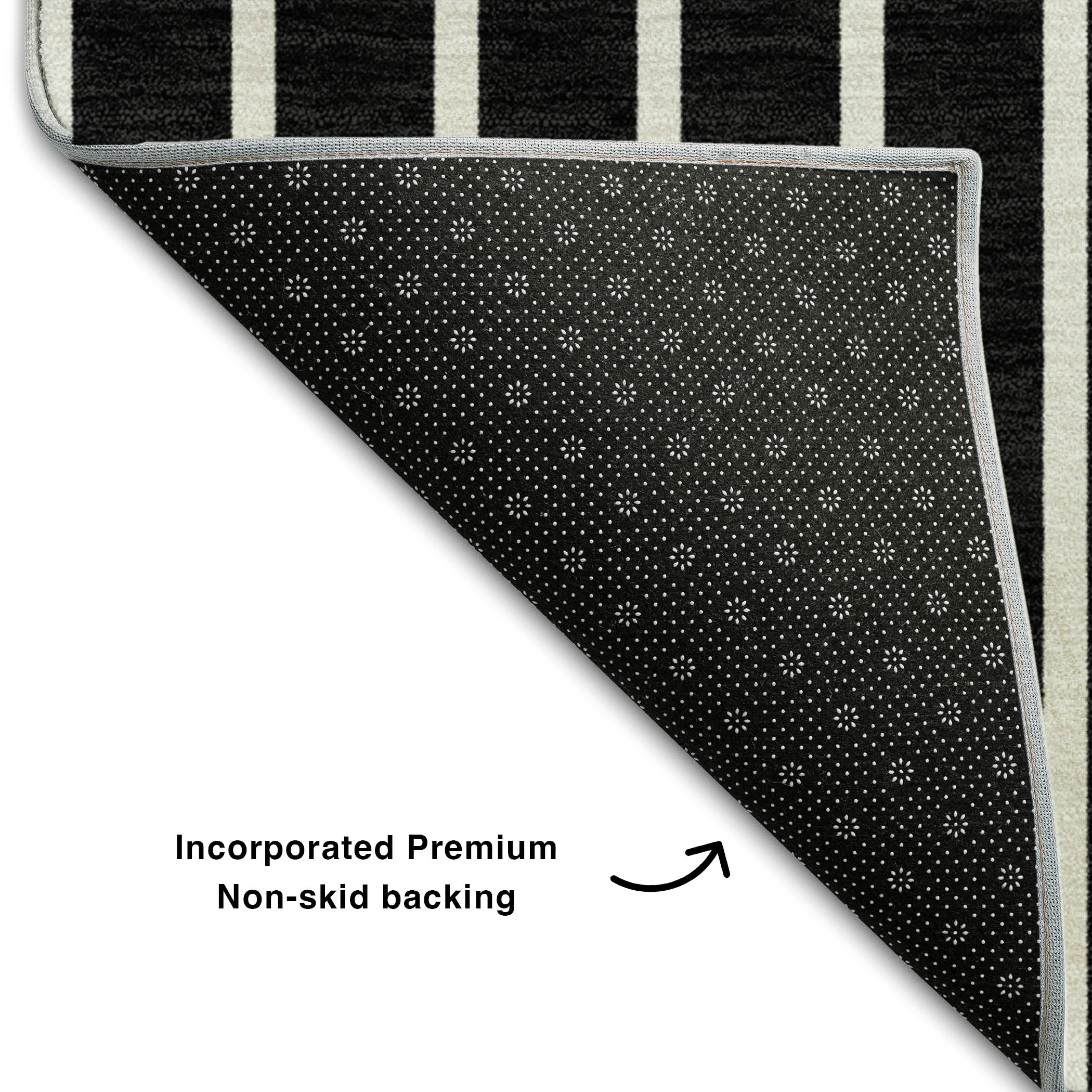 Sintra Machine Washable Transitional Black Rug 1'8" x 2'6" #shape_Rectangle