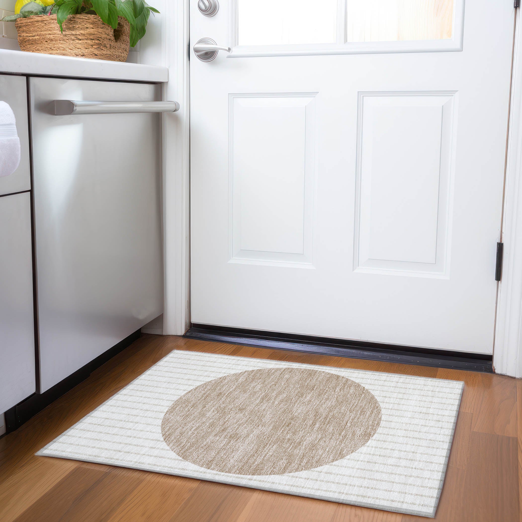 Sintra Machine Washable Transitional Ivory Rug 1'8" x 2'6" #shape_Rectangle