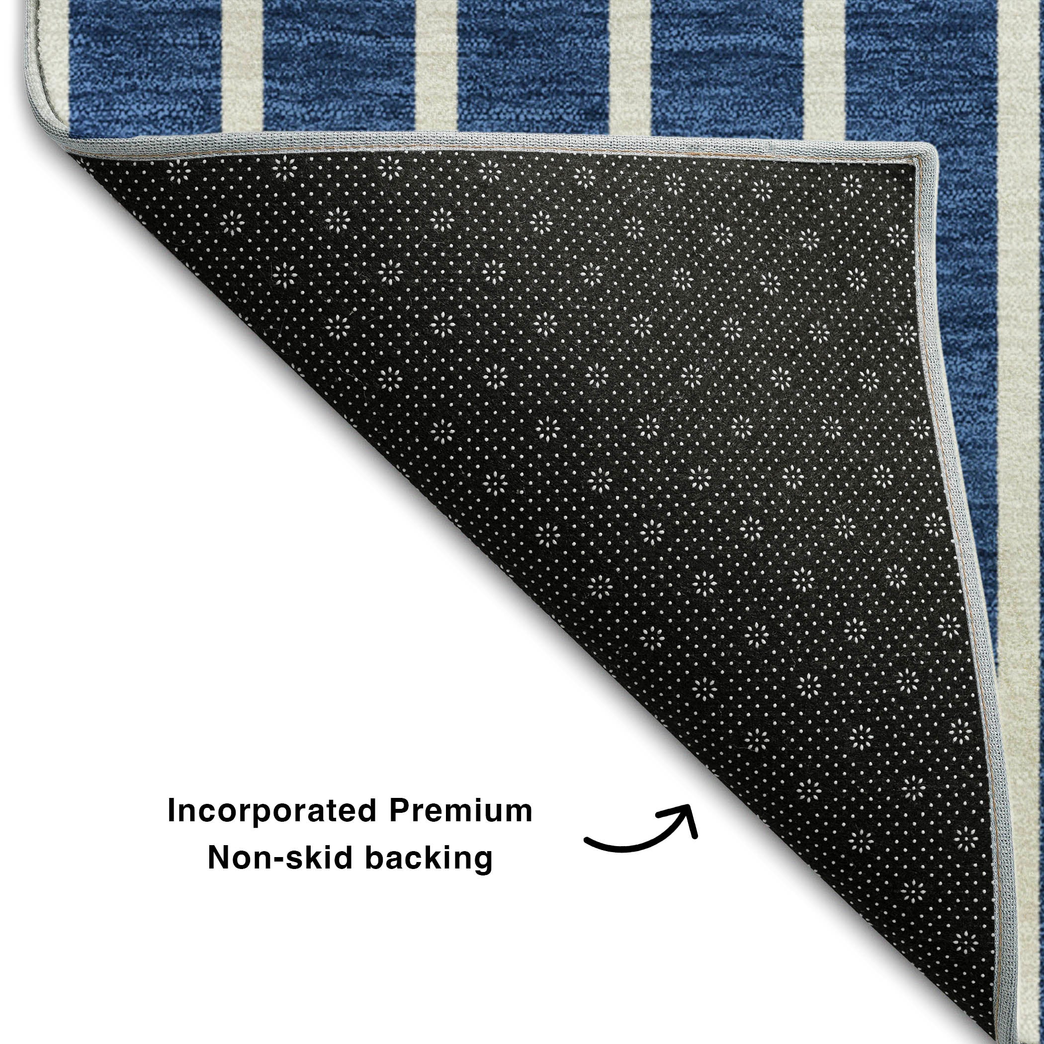 Sintra Machine Washable Transitional Navy Blue Rug 1'8" x 2'6" #shape_Rectangle