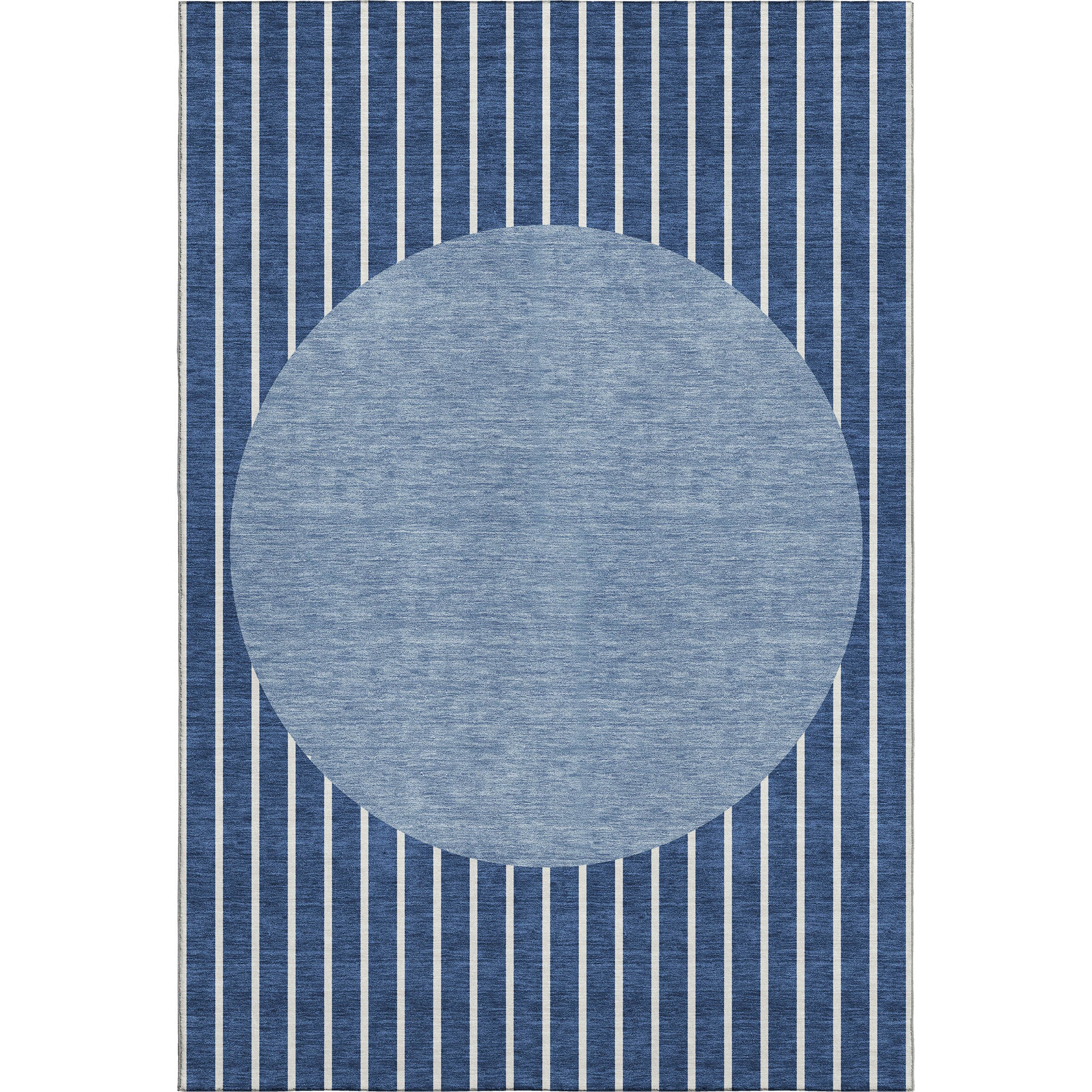 Sintra Machine Washable Transitional Navy Blue Rug 2'6" x 3'10" #shape_Rectangle