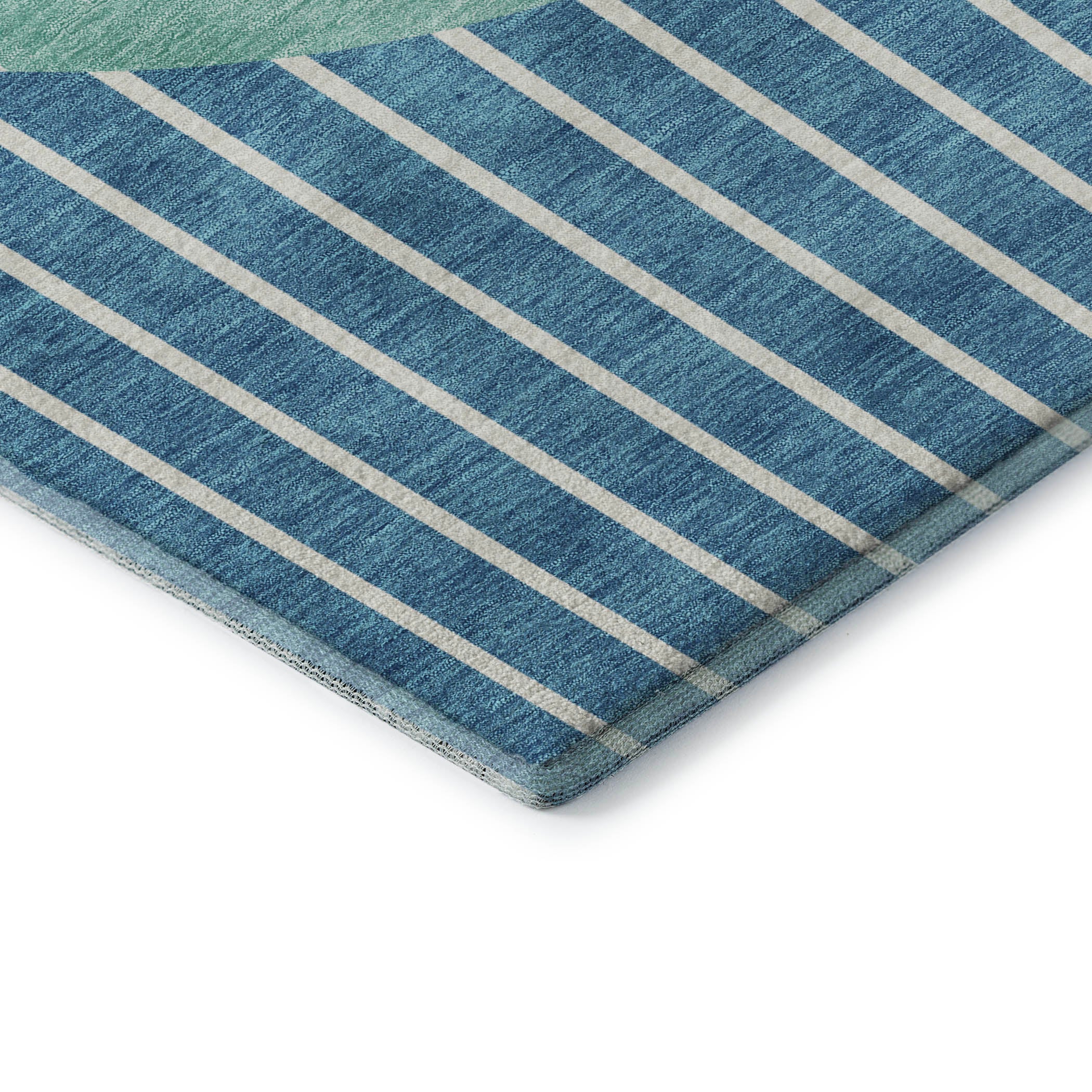 Sintra Machine Washable Transitional Teal Rug 1'8" x 2'6" #shape_Rectangle