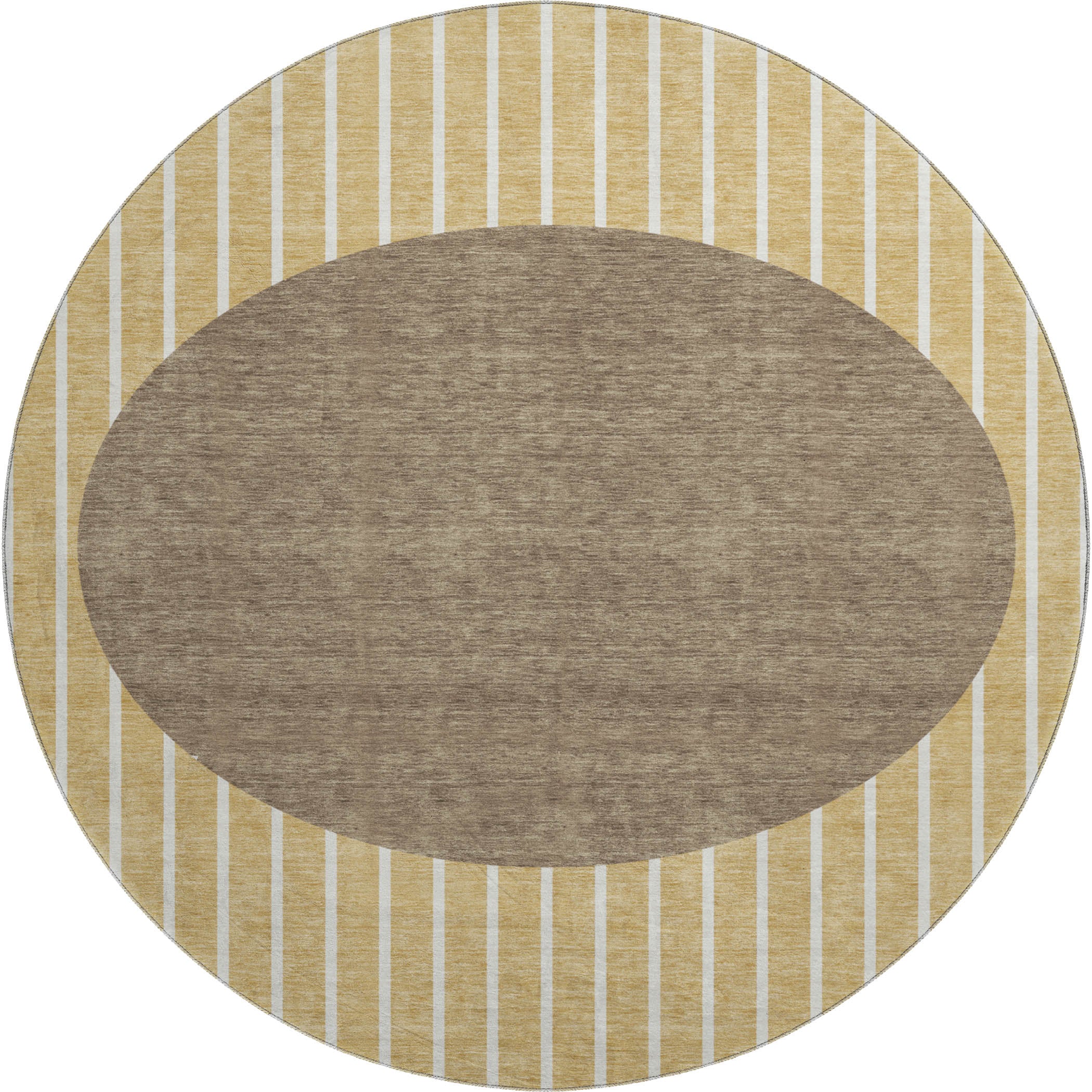 Sintra Machine Washable Transitional Wheat Gold Rug 8' x 8' #shape_Round
