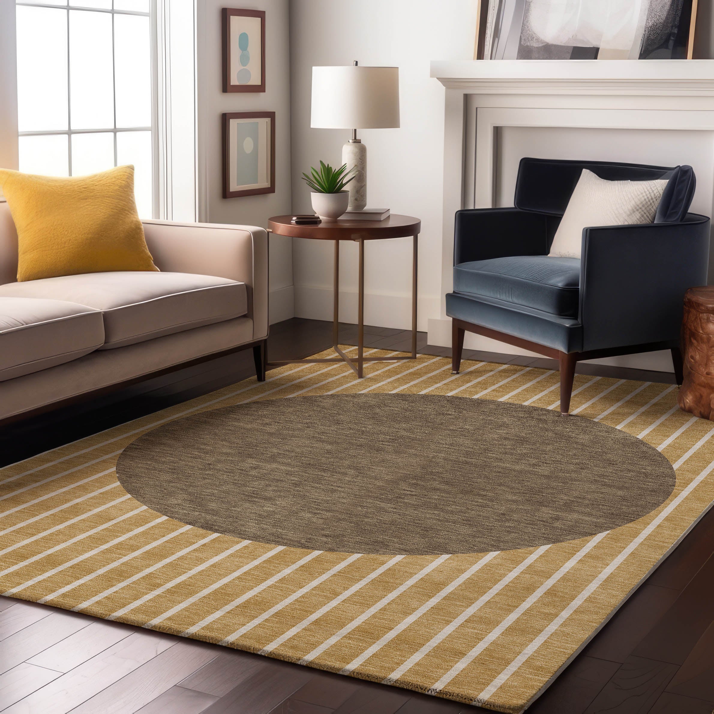Sintra Machine Washable Transitional Wheat Gold Rug 2'6" x 3'10" #shape_Rectangle