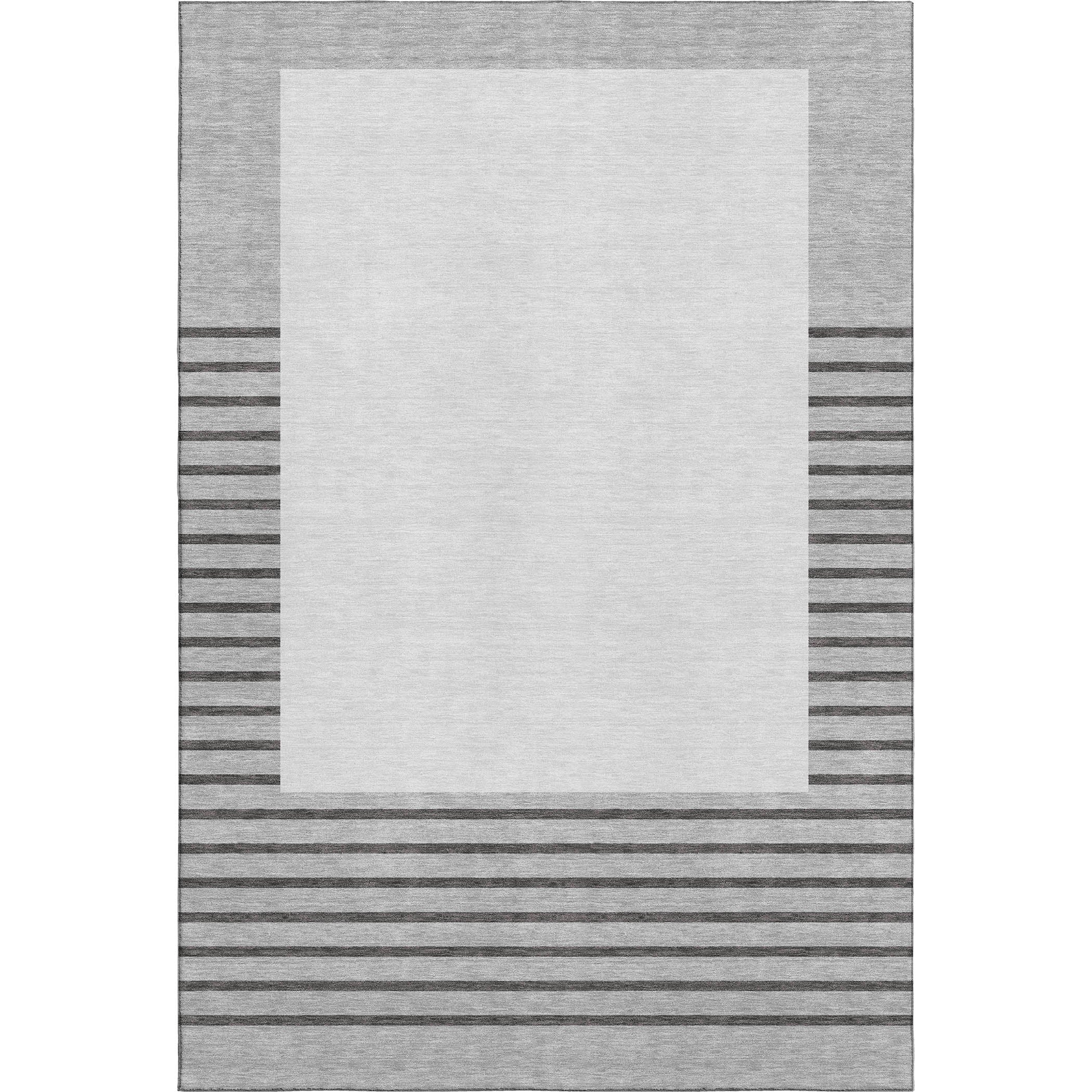 Baku Machine Washable Transitional Gray Rug 2'6" x 3'10" #shape_Rectangle