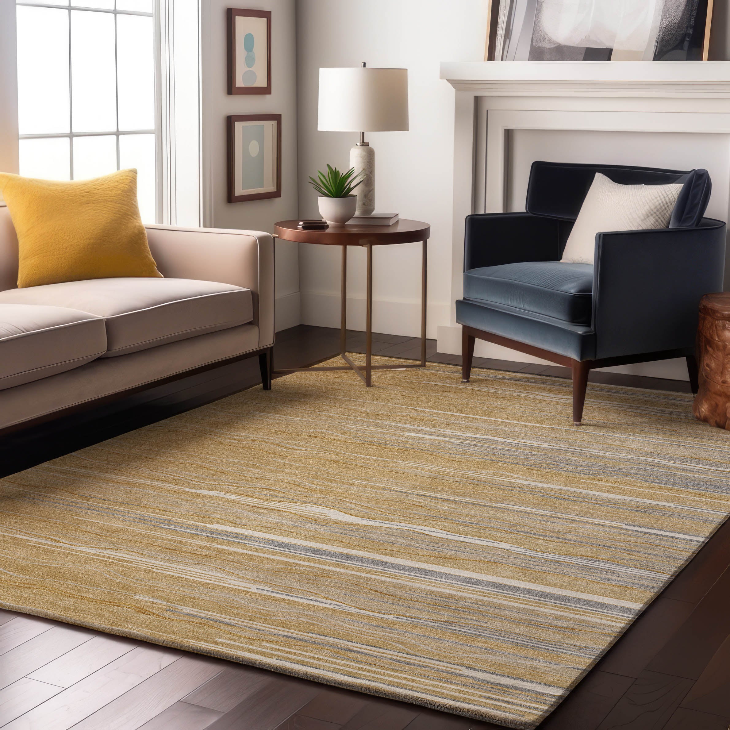Jaipur Machine Washable Transitional Gold Rug 2'6" x 3'10" #shape_Rectangle