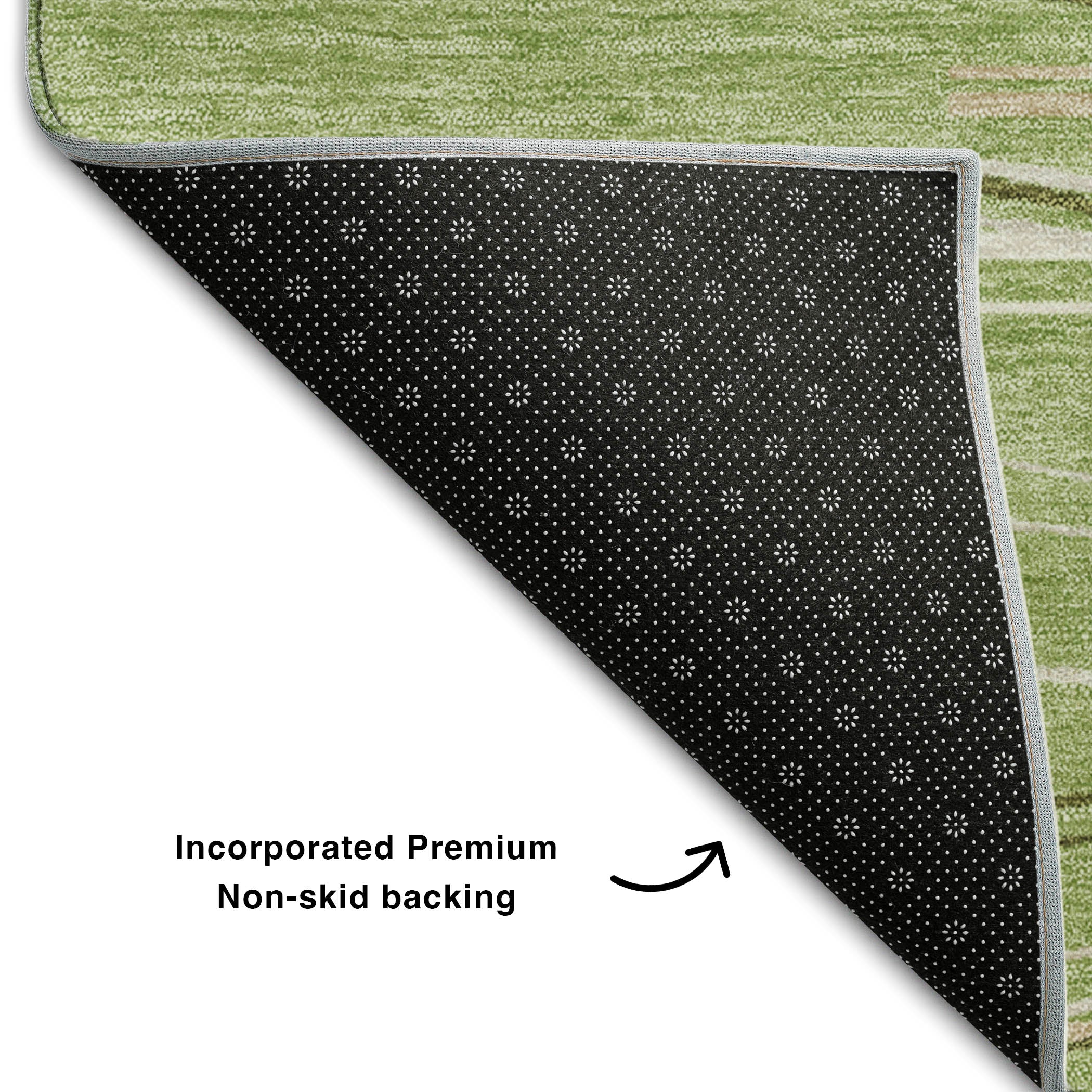 Jaipur Machine Washable Transitional Green Rug 1'8" x 2'6" #shape_Rectangle