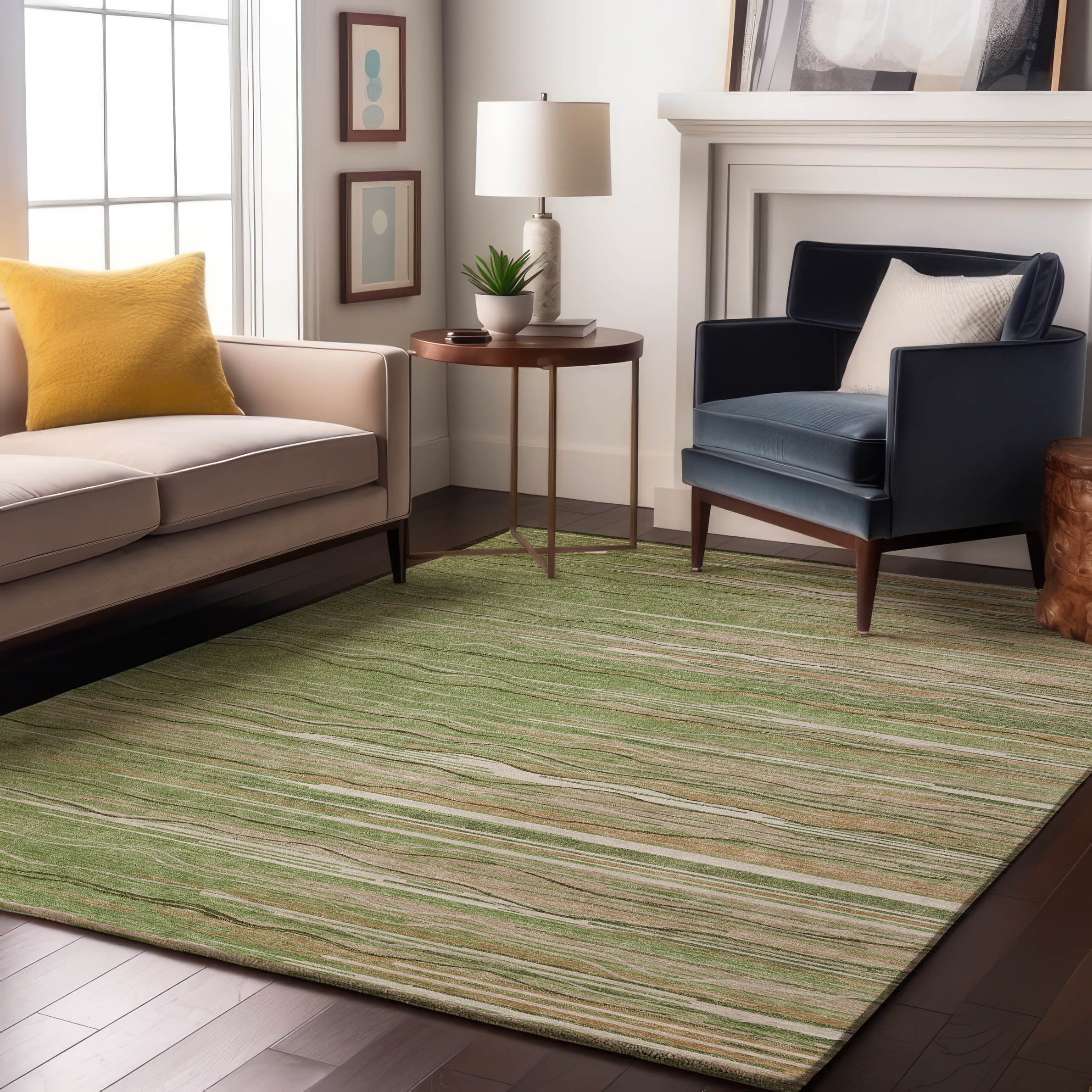 Jaipur Machine Washable Transitional Green Rug 2'6" x 3'10" #shape_Rectangle