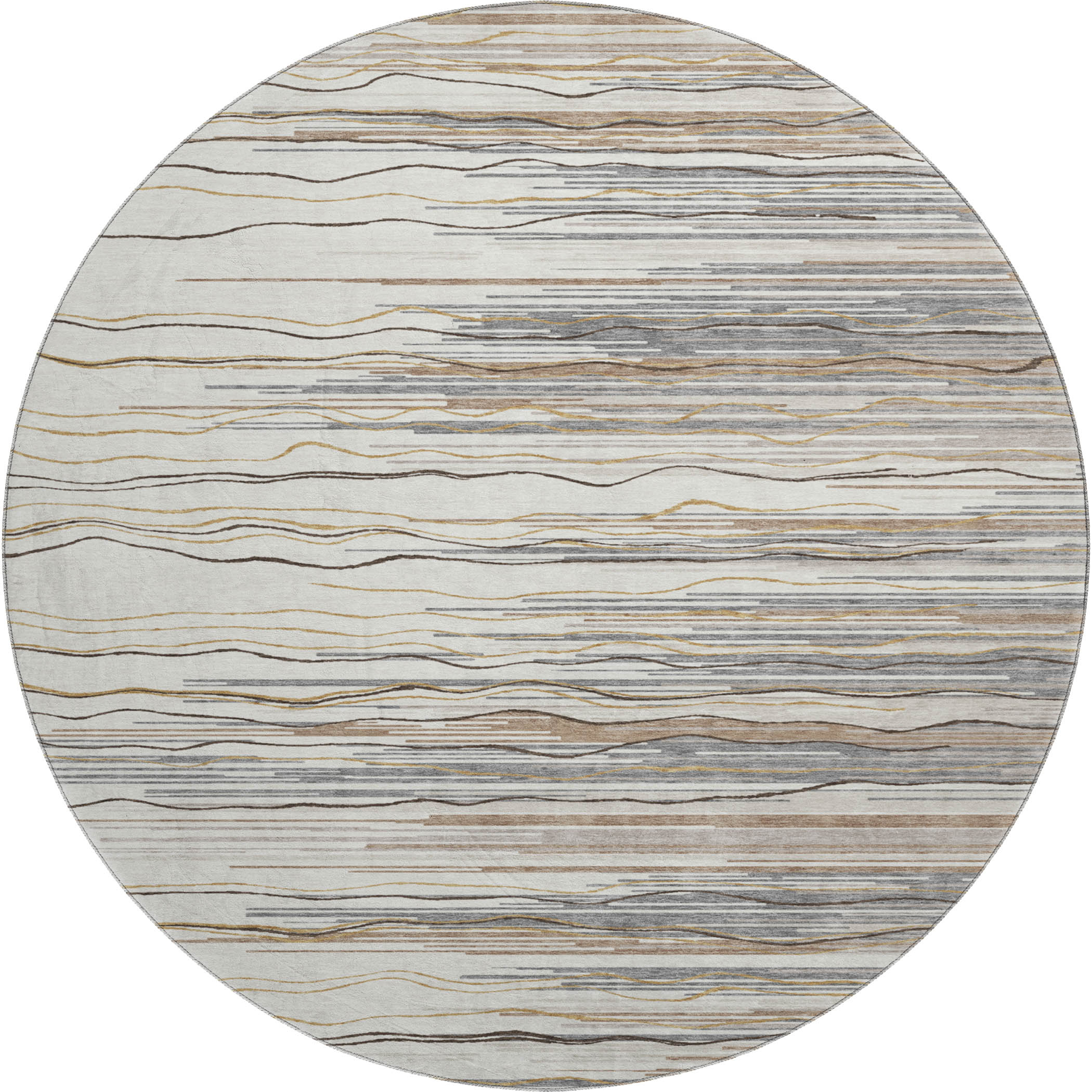 Jaipur Machine Washable Transitional Ivory Rug 8' x 8' #shape_Round