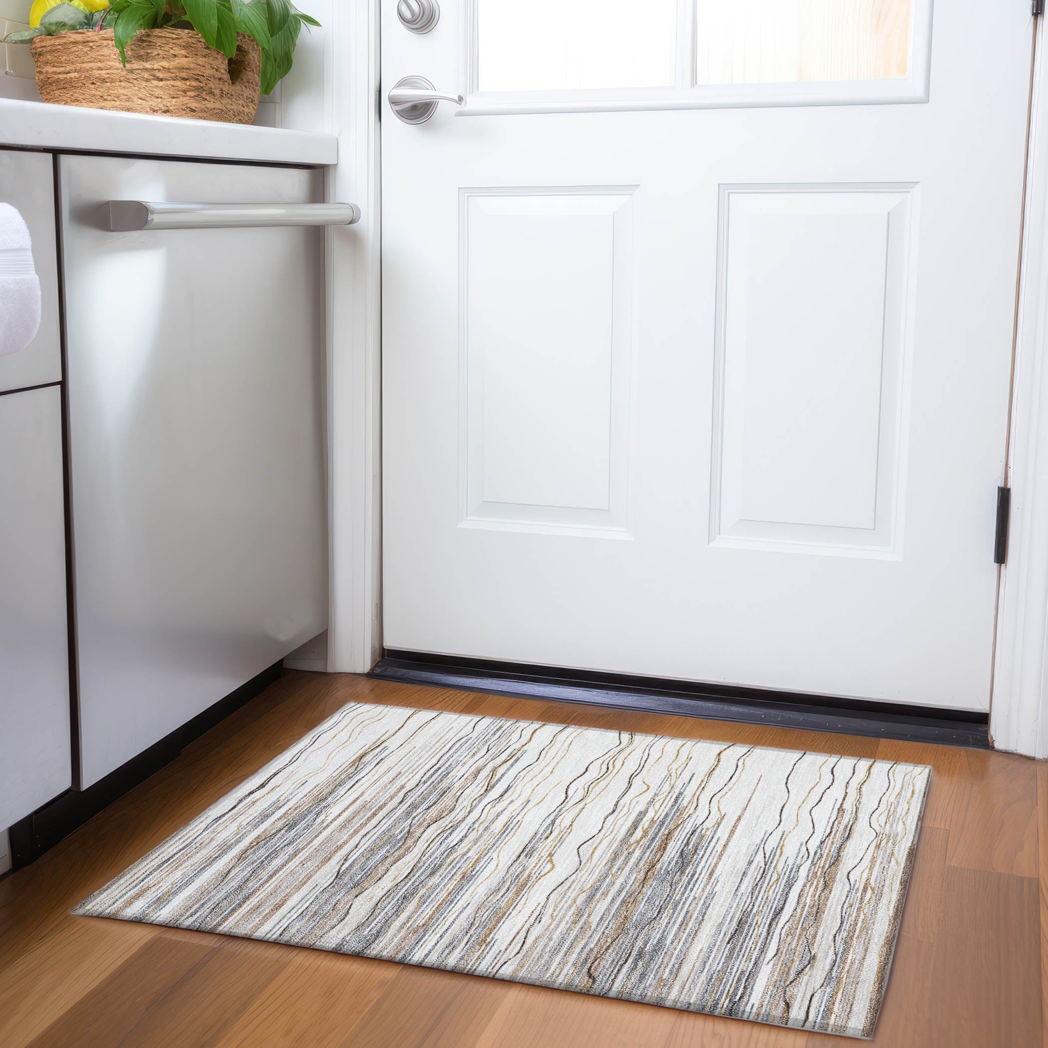 Jaipur Machine Washable Transitional Ivory Rug 1'8" x 2'6" #shape_Rectangle