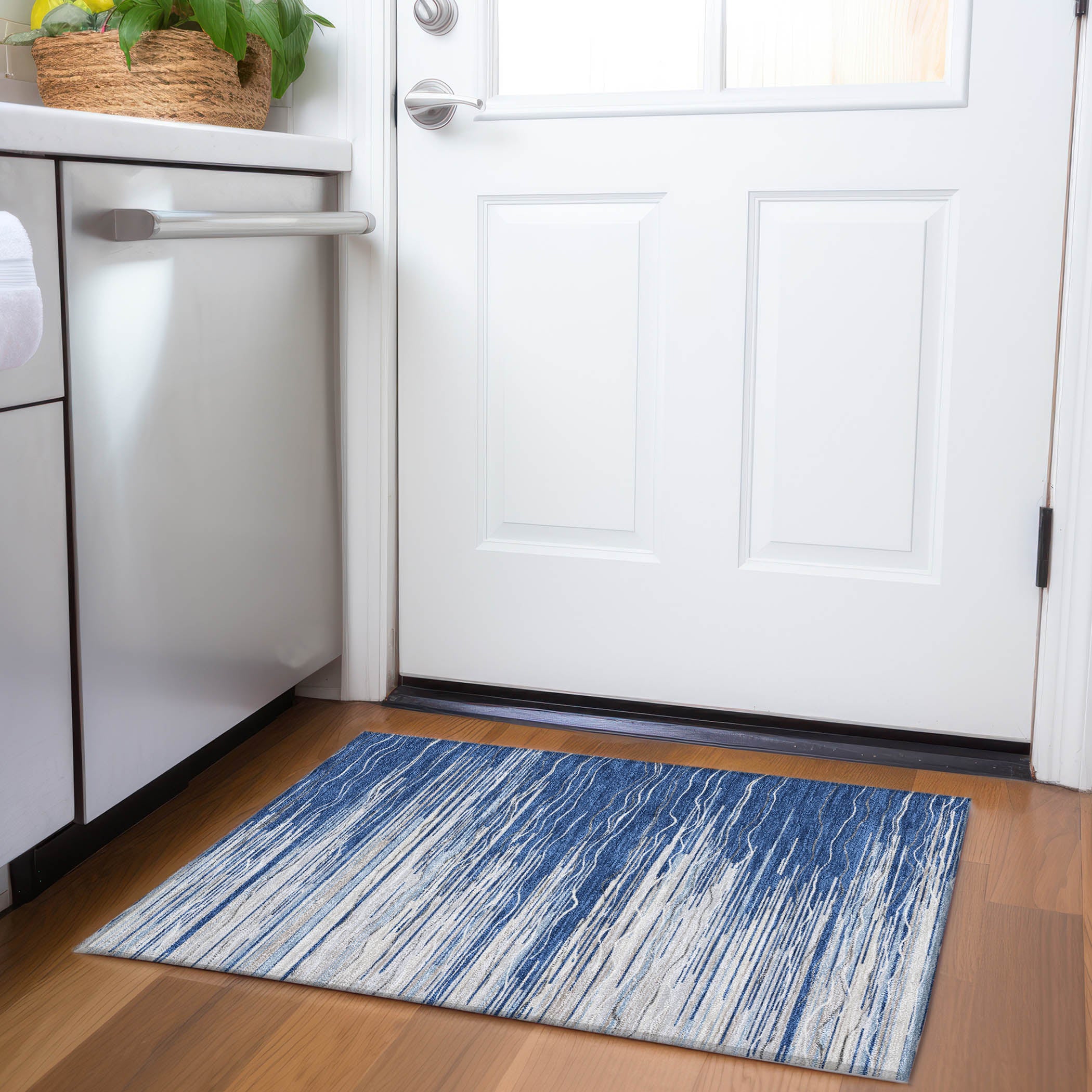 Jaipur Machine Washable Transitional Navy Blue Rug 1'8" x 2'6" #shape_Rectangle