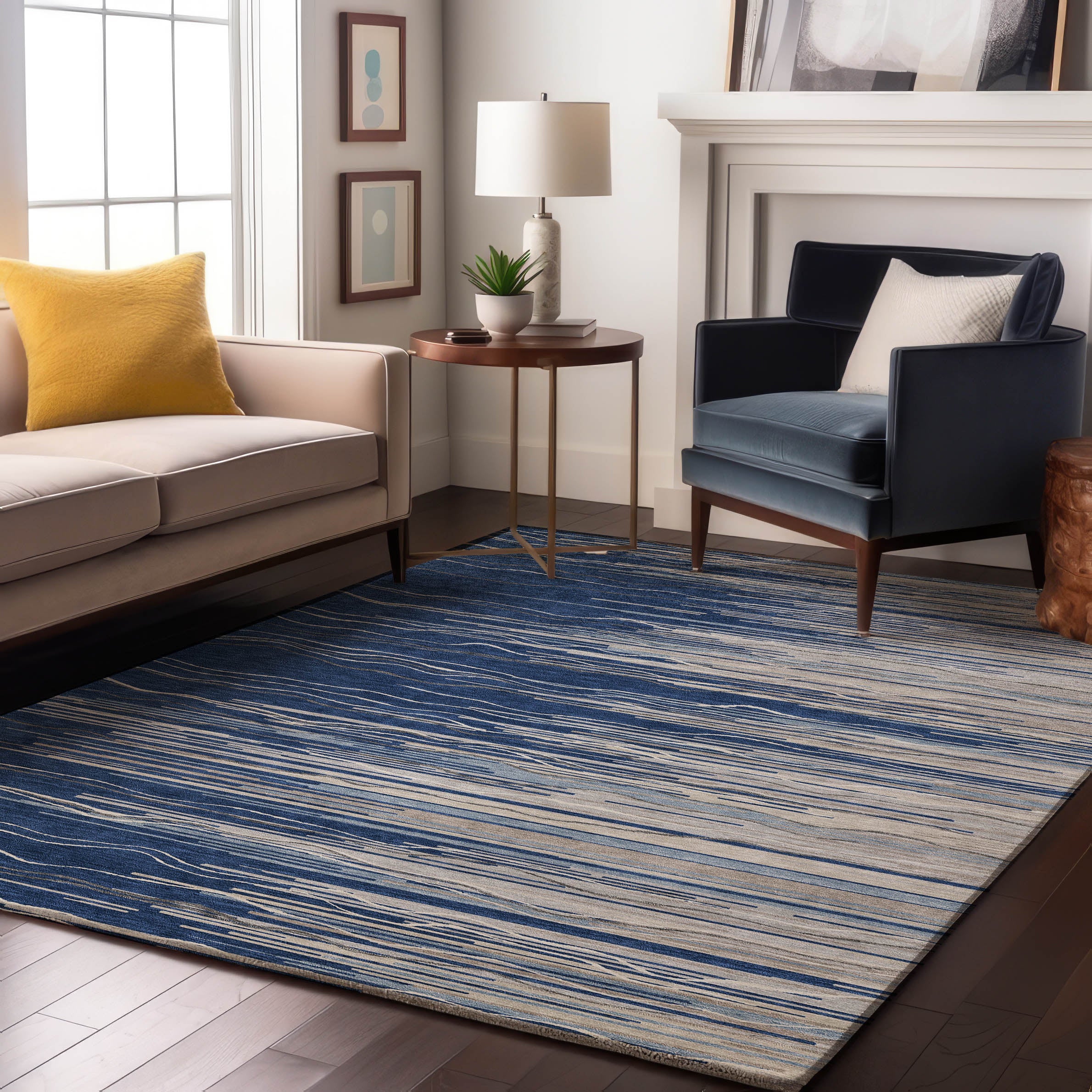 Jaipur Machine Washable Transitional Navy Blue Rug 2'6" x 3'10" #shape_Rectangle