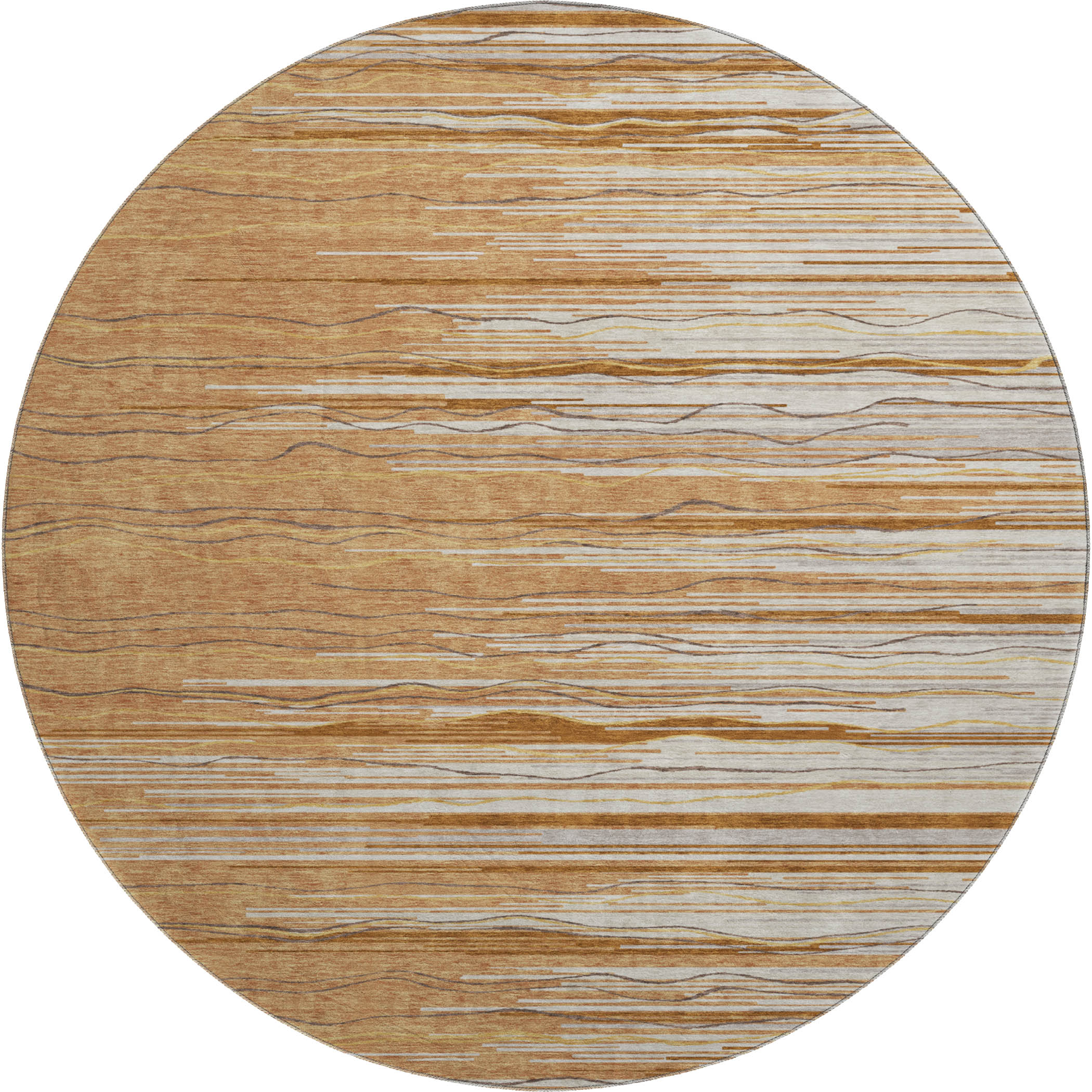 Jaipur Machine Washable Transitional Paprika Orange Rug 8' x 8' #shape_Round