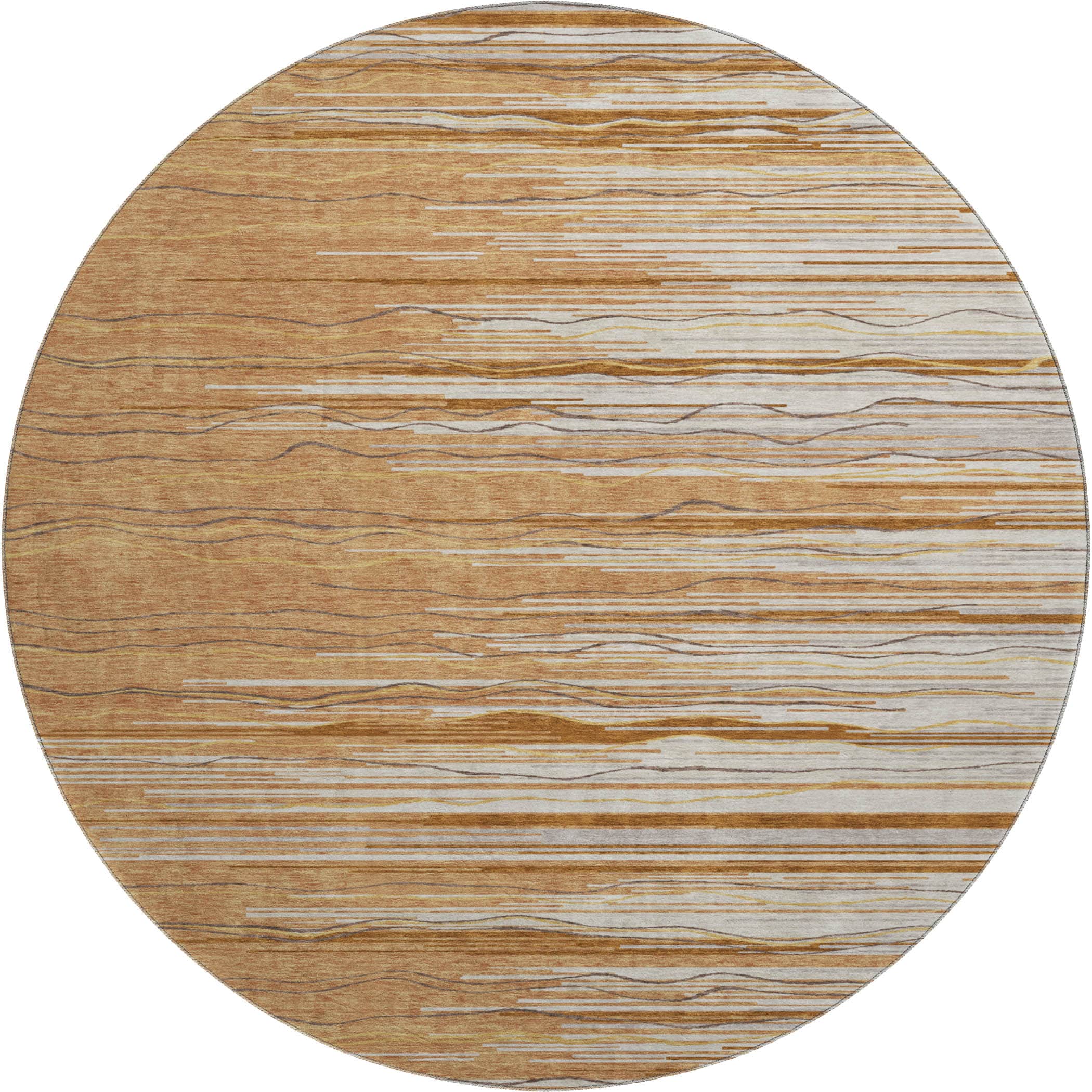 Jaipur Machine Washable Transitional Paprika Orange Rug 8' x 8' #shape_Round