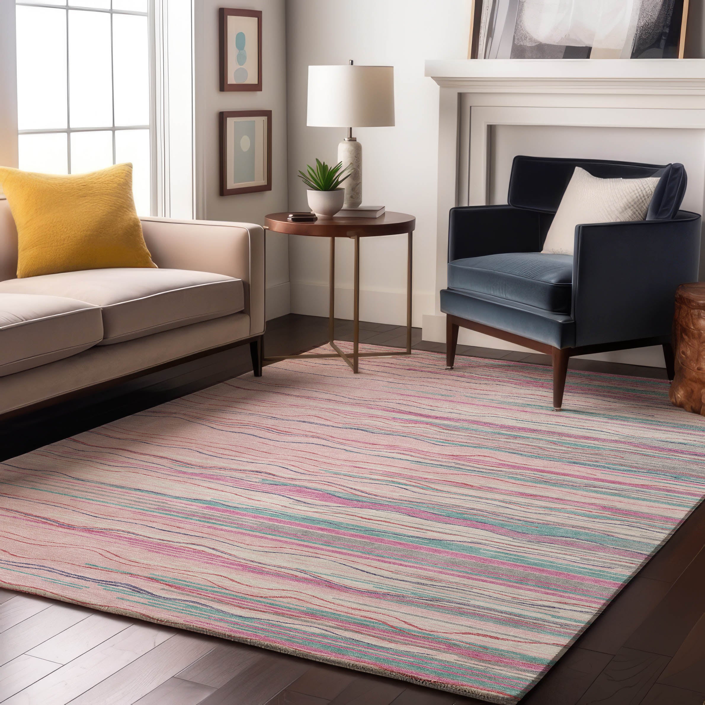 Jaipur Machine Washable Transitional Pink Rug 2'6" x 3'10" #shape_Rectangle