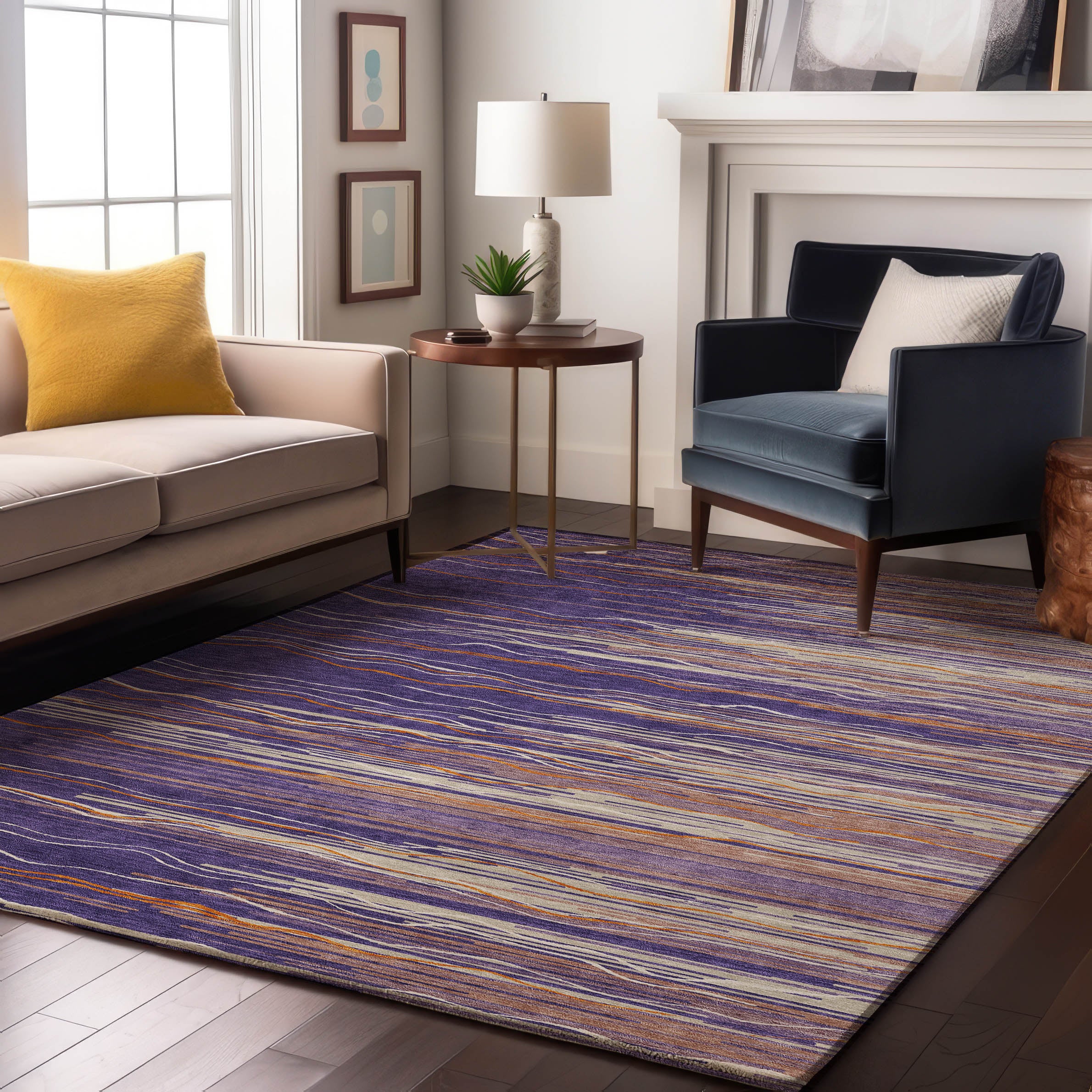 Jaipur Machine Washable Transitional Purple Rug 2'6" x 3'10" #shape_Rectangle