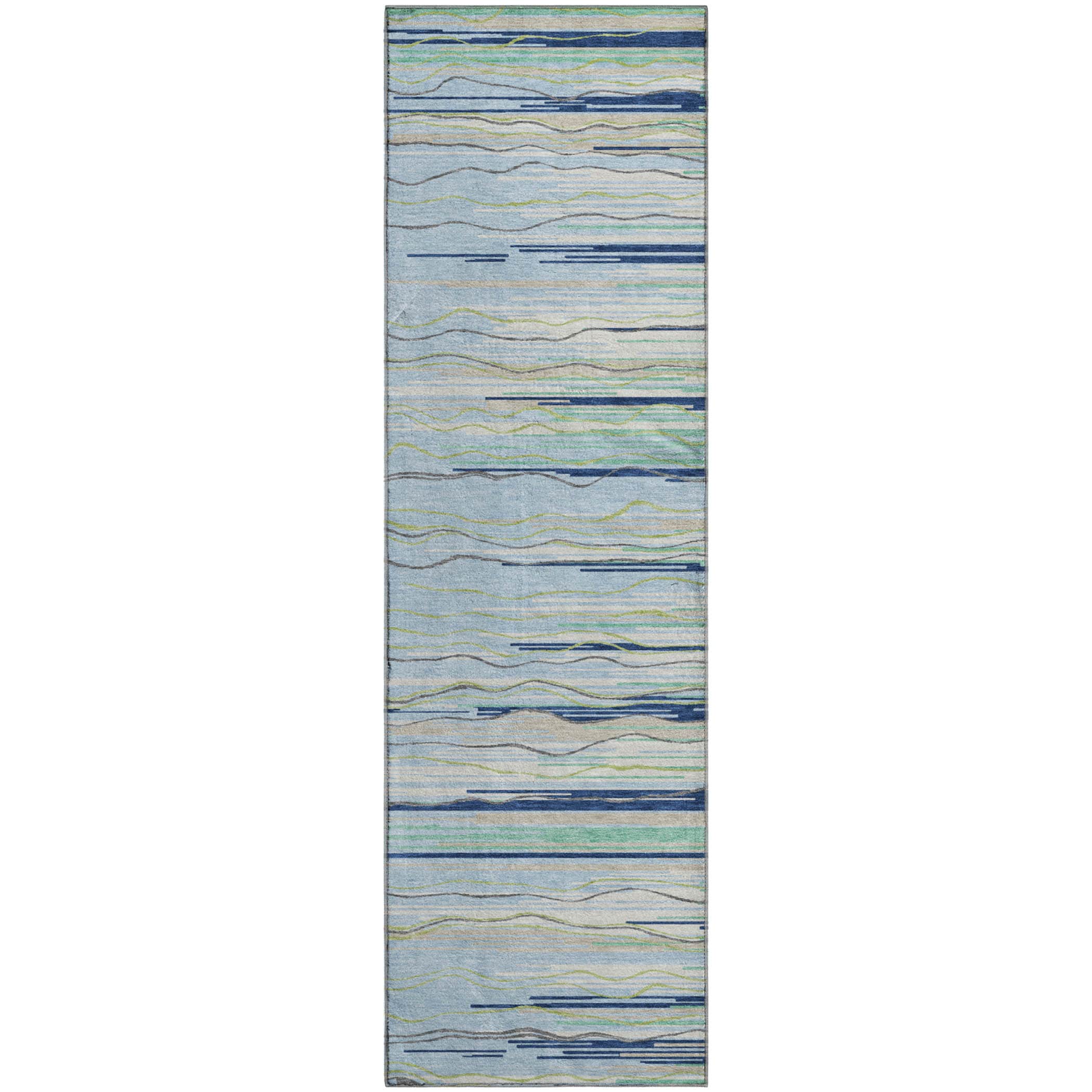 Jaipur Machine Washable Transitional Sky Blue Rug 2'3" x 7'6" #shape_Runner