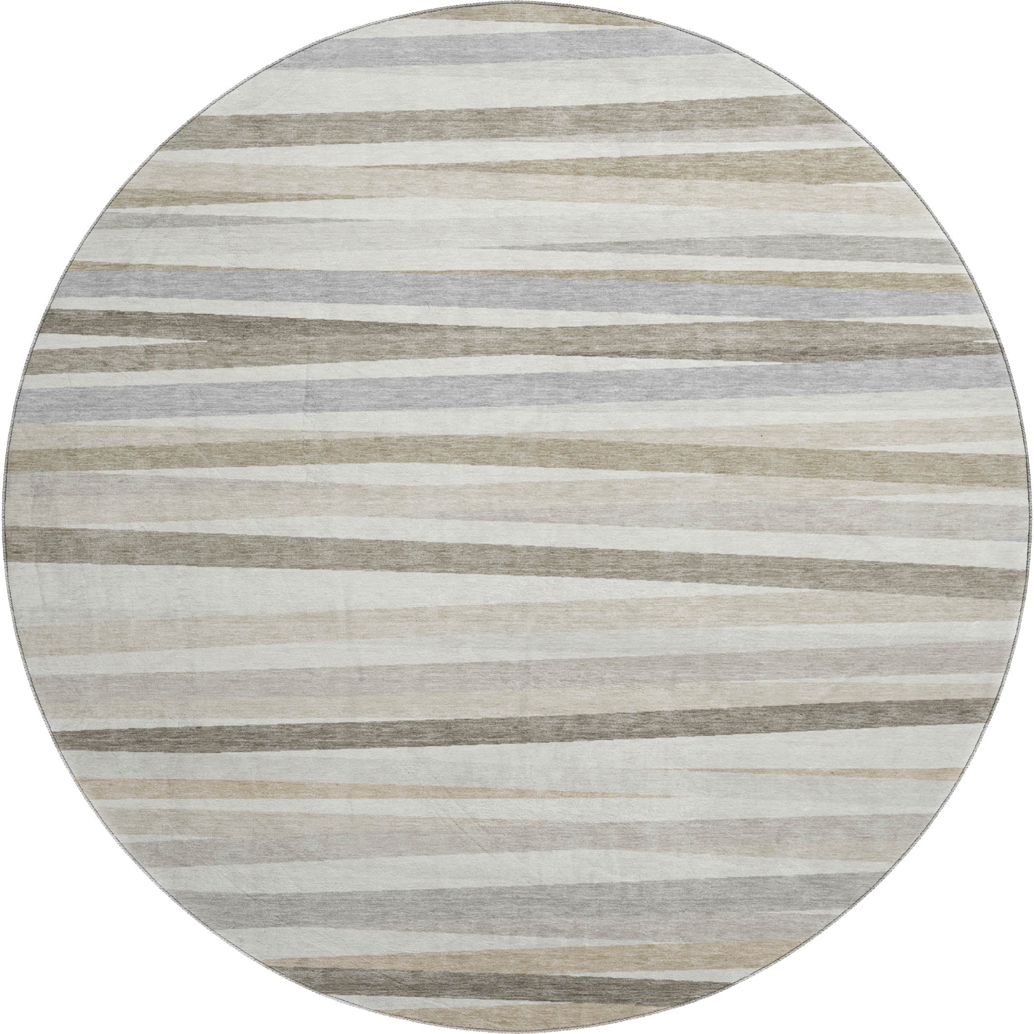 Tallinn Machine Washable Transitional Ivory Rug 8' x 8' #shape_Round