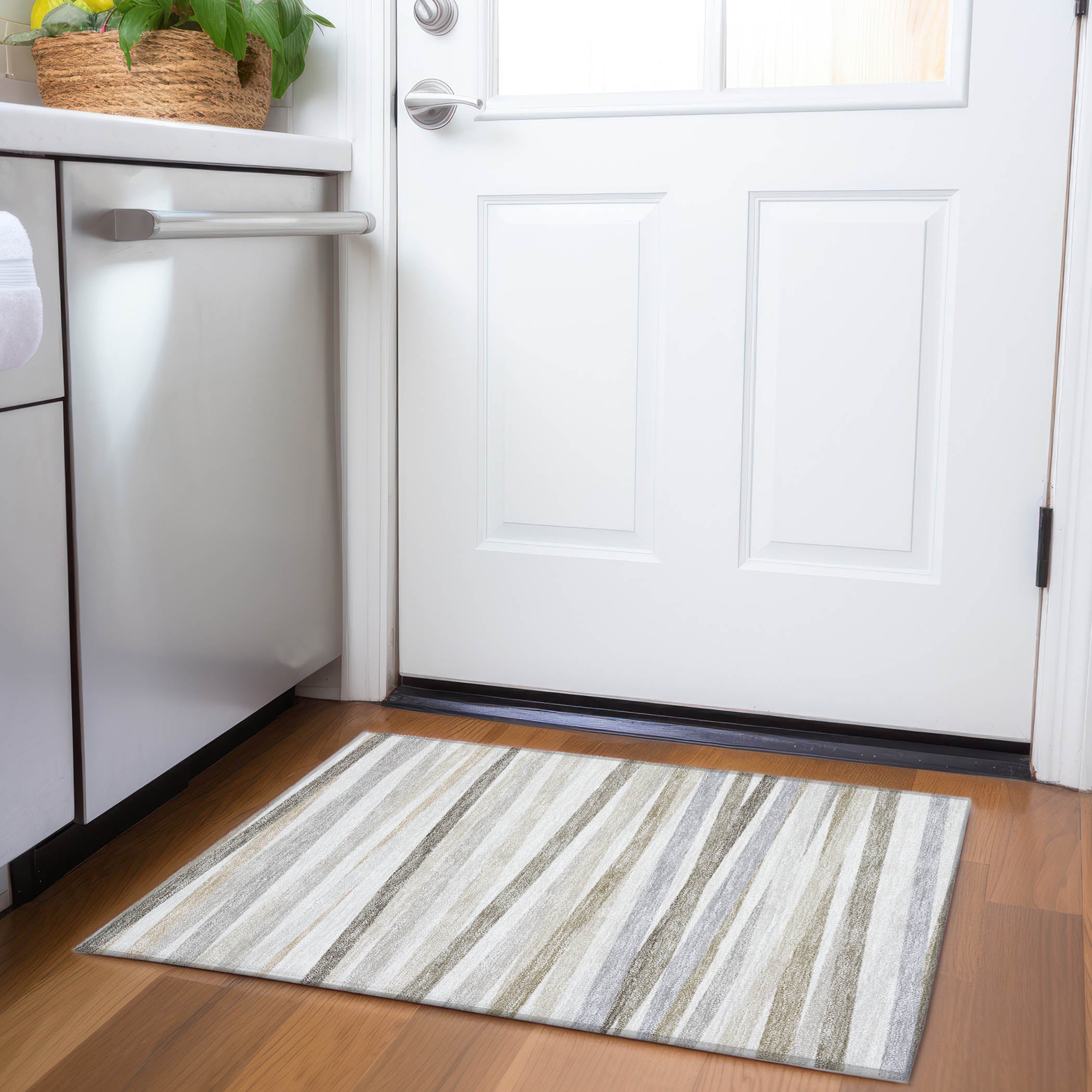Tallinn Machine Washable Transitional Ivory Rug 1'8" x 2'6" #shape_Rectangle