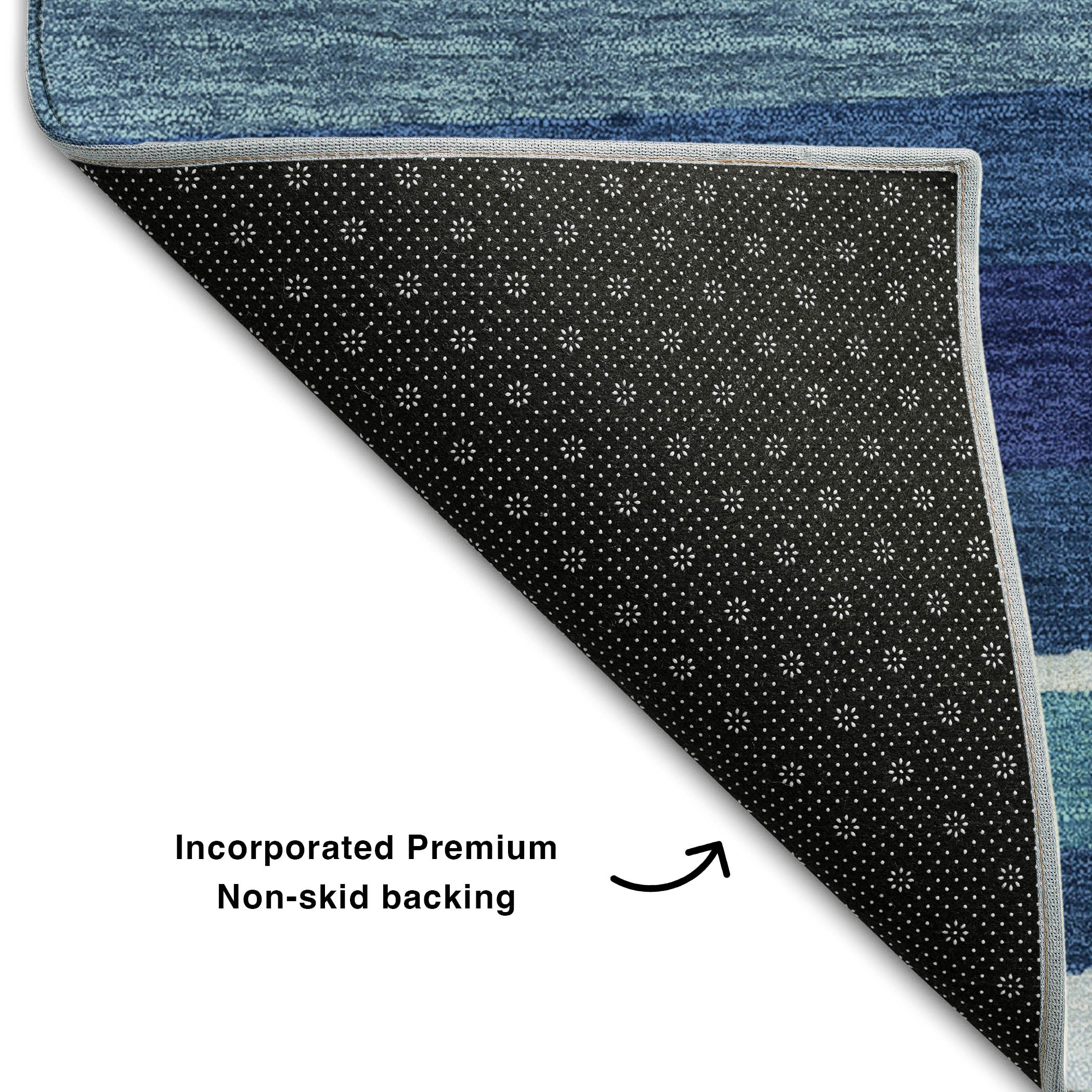 Tallinn Machine Washable Transitional Navy Blue Rug 1'8" x 2'6" #shape_Rectangle