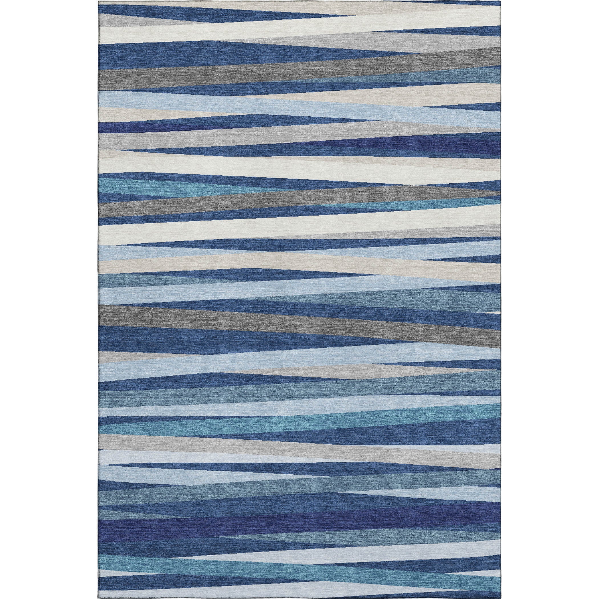 Tallinn Machine Washable Transitional Navy Blue Rug 2'6" x 3'10" #shape_Rectangle