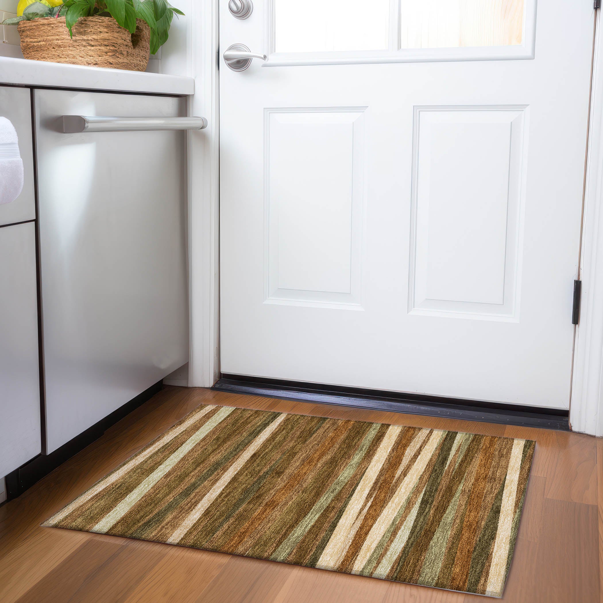 Tallinn Machine Washable Transitional Paprika Orange Rug 1'8" x 2'6" #shape_Rectangle