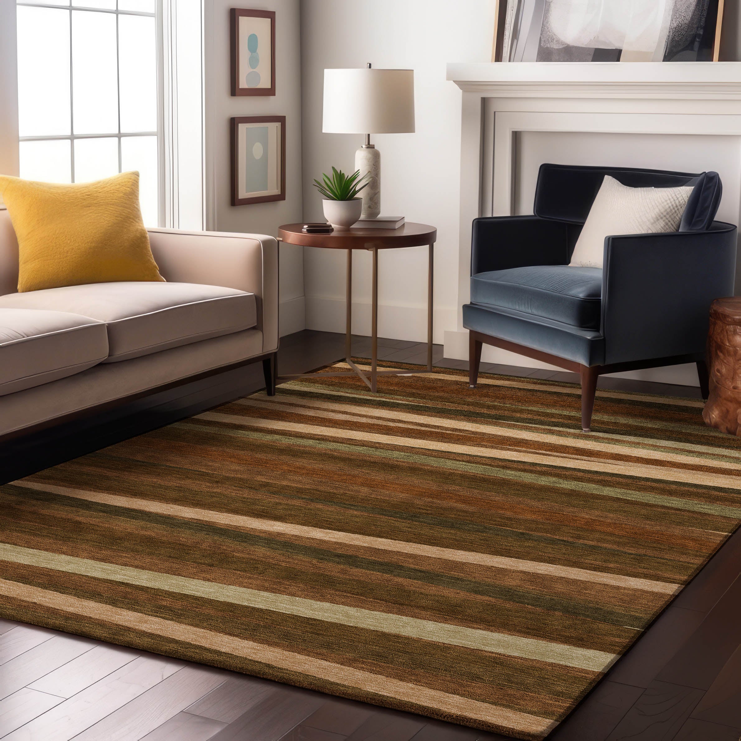 Tallinn Machine Washable Transitional Paprika Orange Rug 2'6" x 3'10" #shape_Rectangle