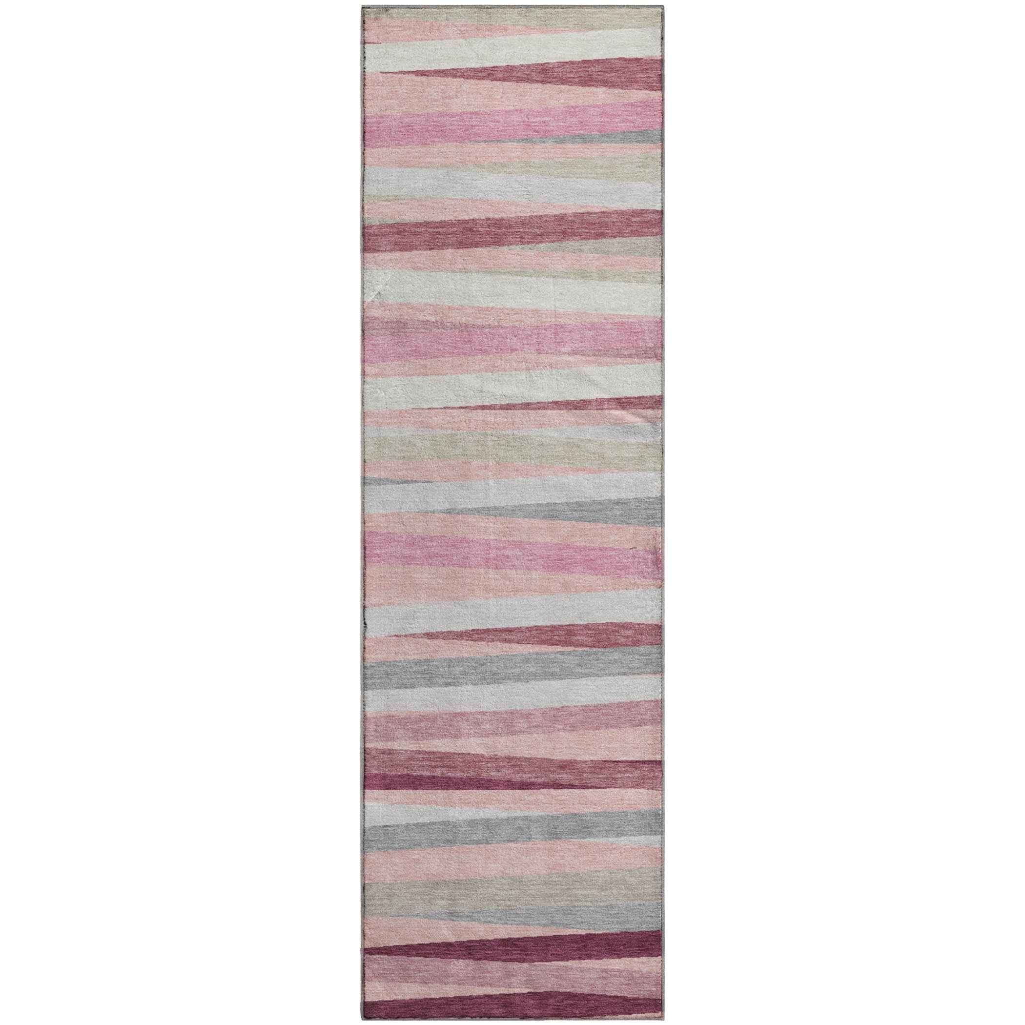 Tallinn Machine Washable Transitional Pink Rug 2'3" x 7'6" #shape_Runner