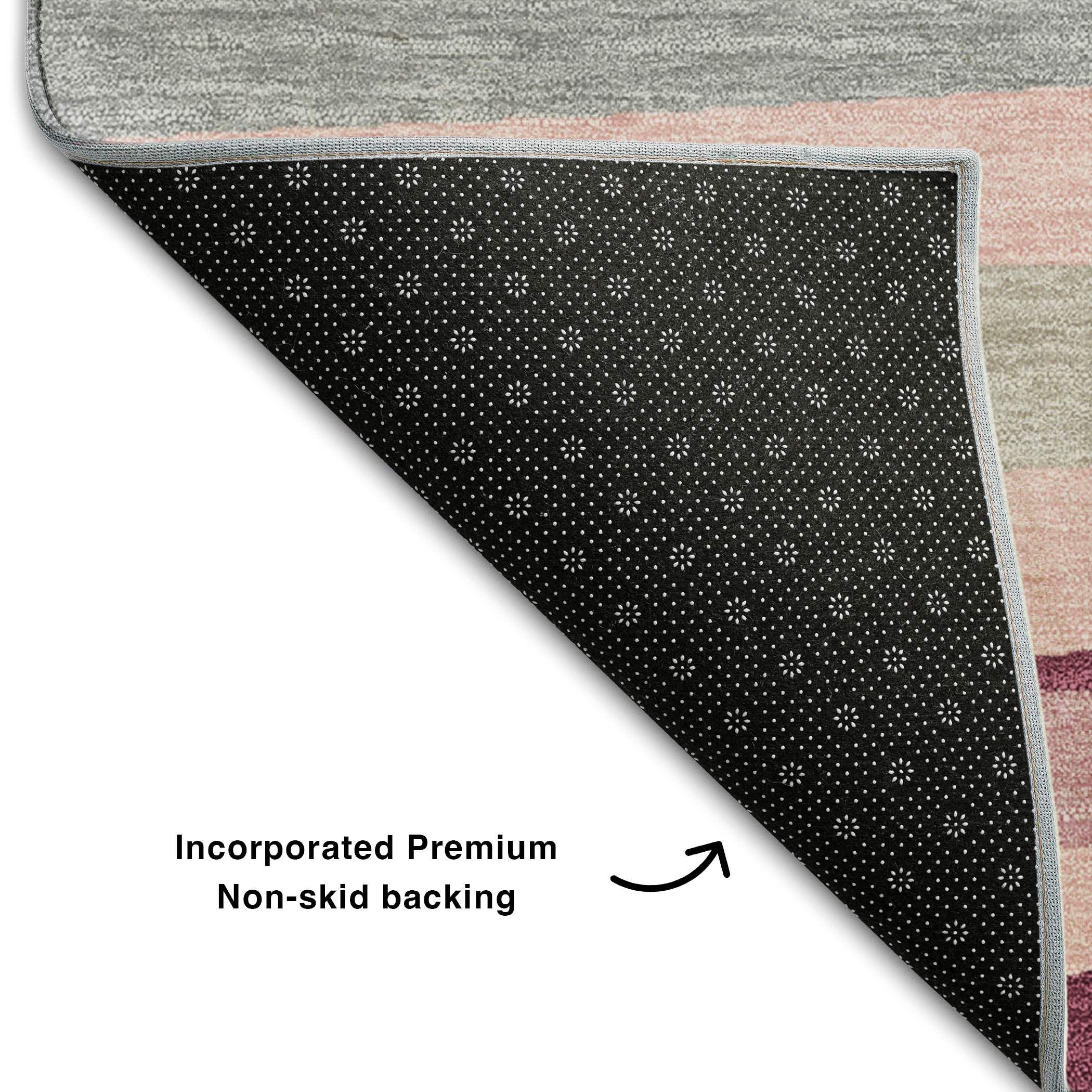 Tallinn Machine Washable Transitional Pink Rug 1'8" x 2'6" #shape_Rectangle