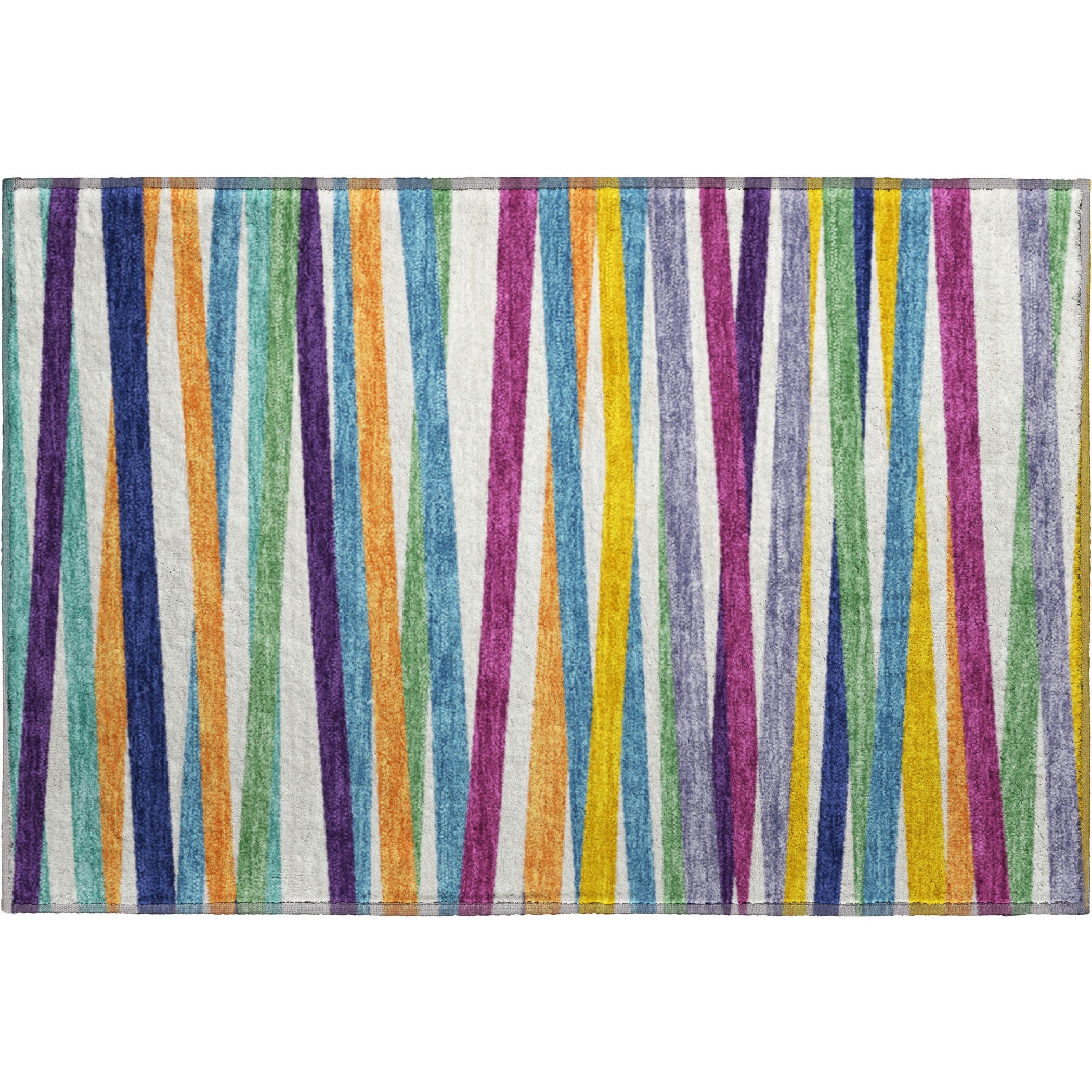 Tallinn Machine Washable Transitional White Ivory Rug 1'8" x 2'6" #shape_Rectangle