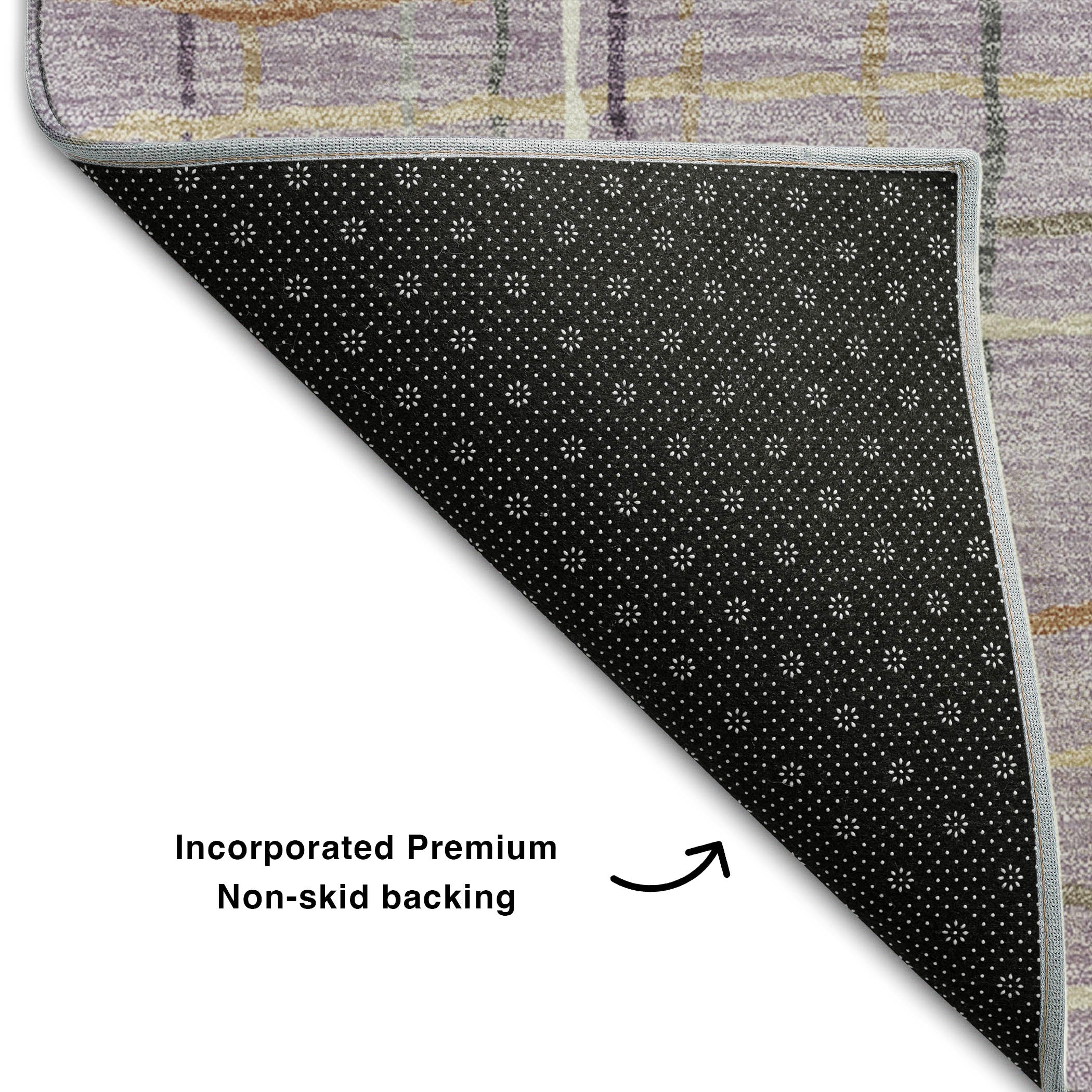 Baku Machine Washable Transitional Lavender Purple Rug 1'8" x 2'6" #shape_Rectangle