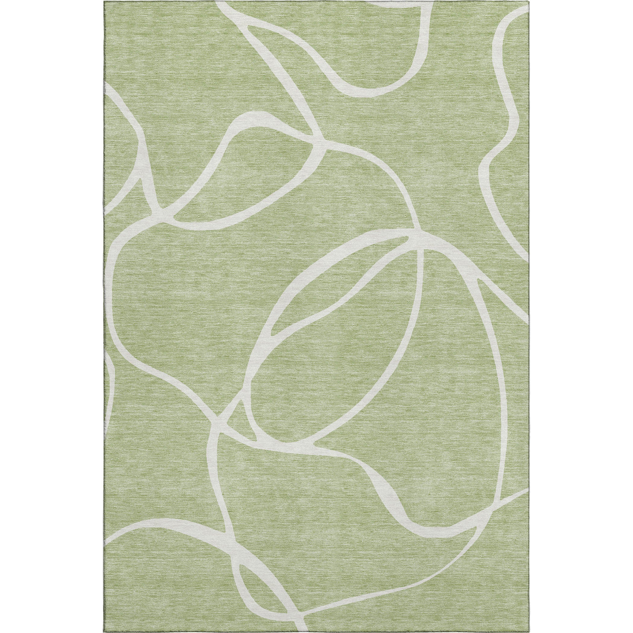 Dubrovnik Machine Washable Transitional Aloe Green Rug 2'6" x 3'10" #shape_Rectangle
