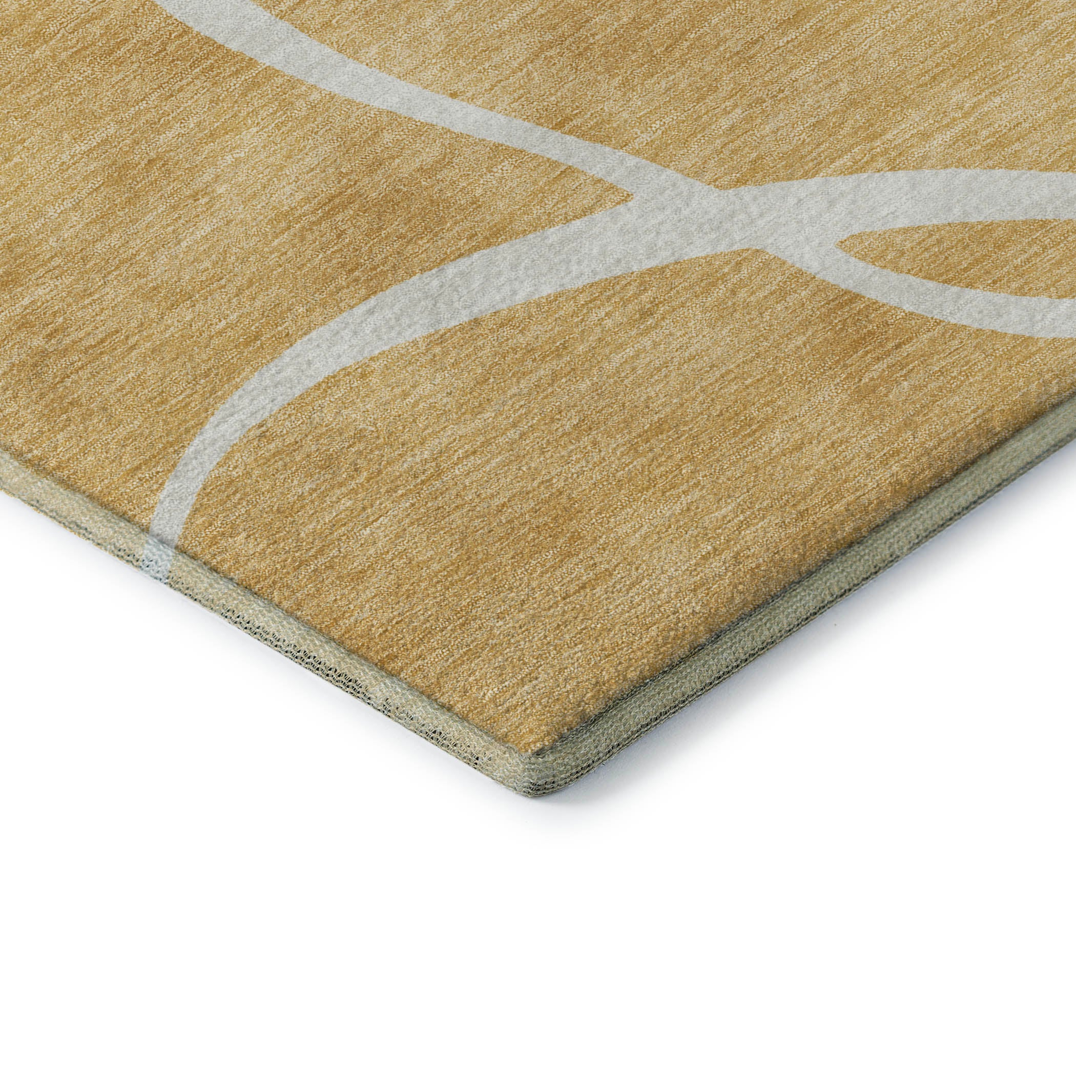 Dubrovnik Machine Washable Transitional Gold Rug 1'8" x 2'6" #shape_Rectangle