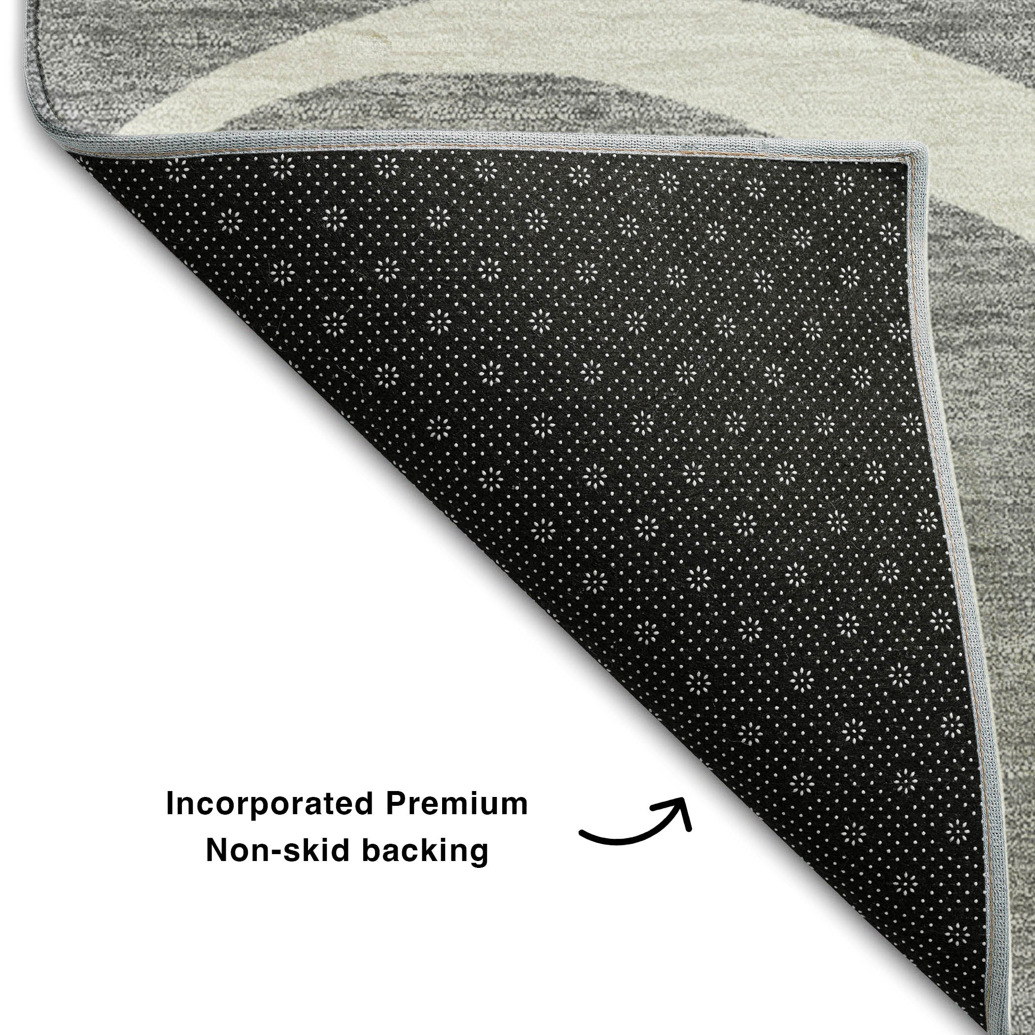Dubrovnik Machine Washable Transitional Gray Rug 1'8" x 2'6" #shape_Rectangle