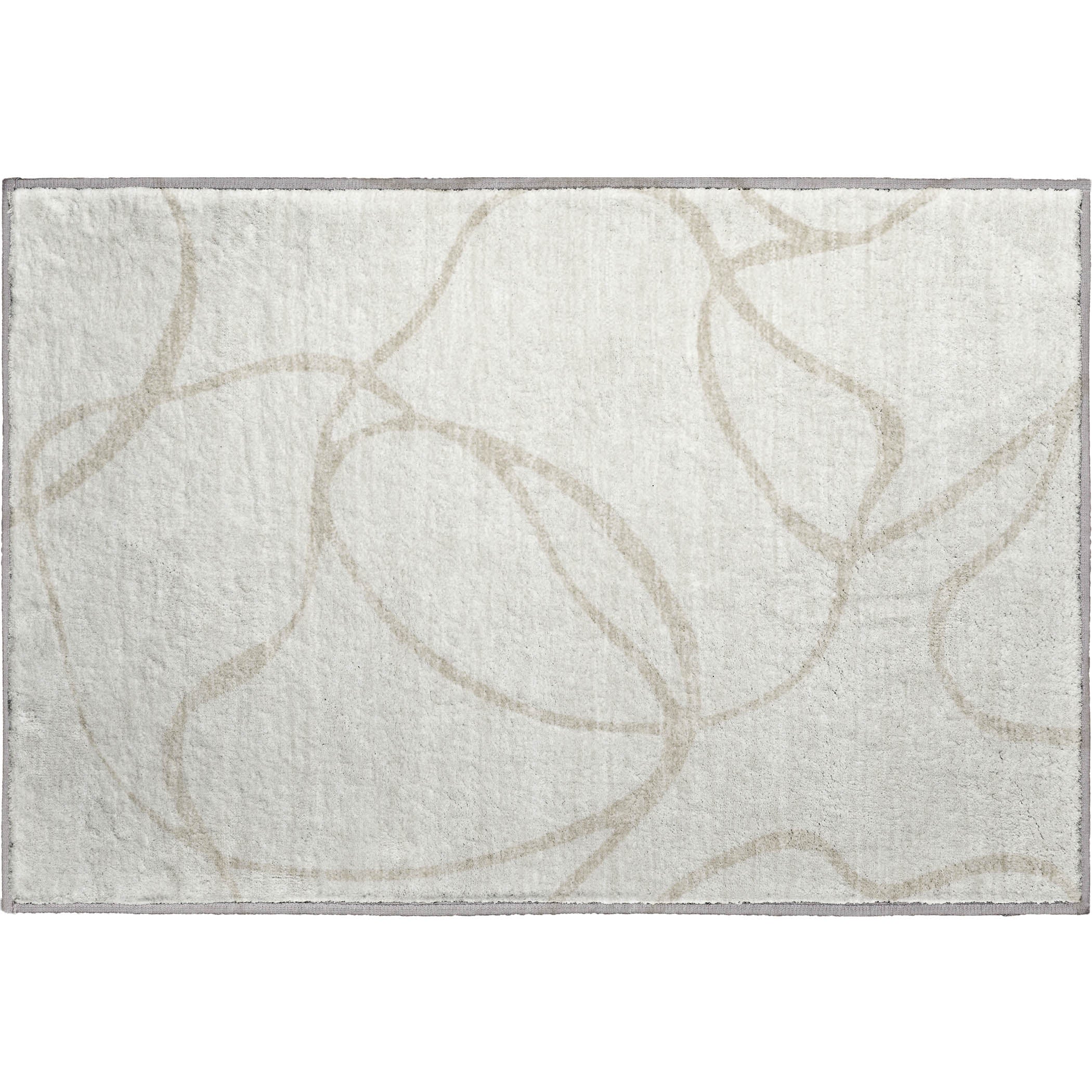 Dubrovnik Machine Washable Transitional Ivory Rug 1'8" x 2'6" #shape_Rectangle