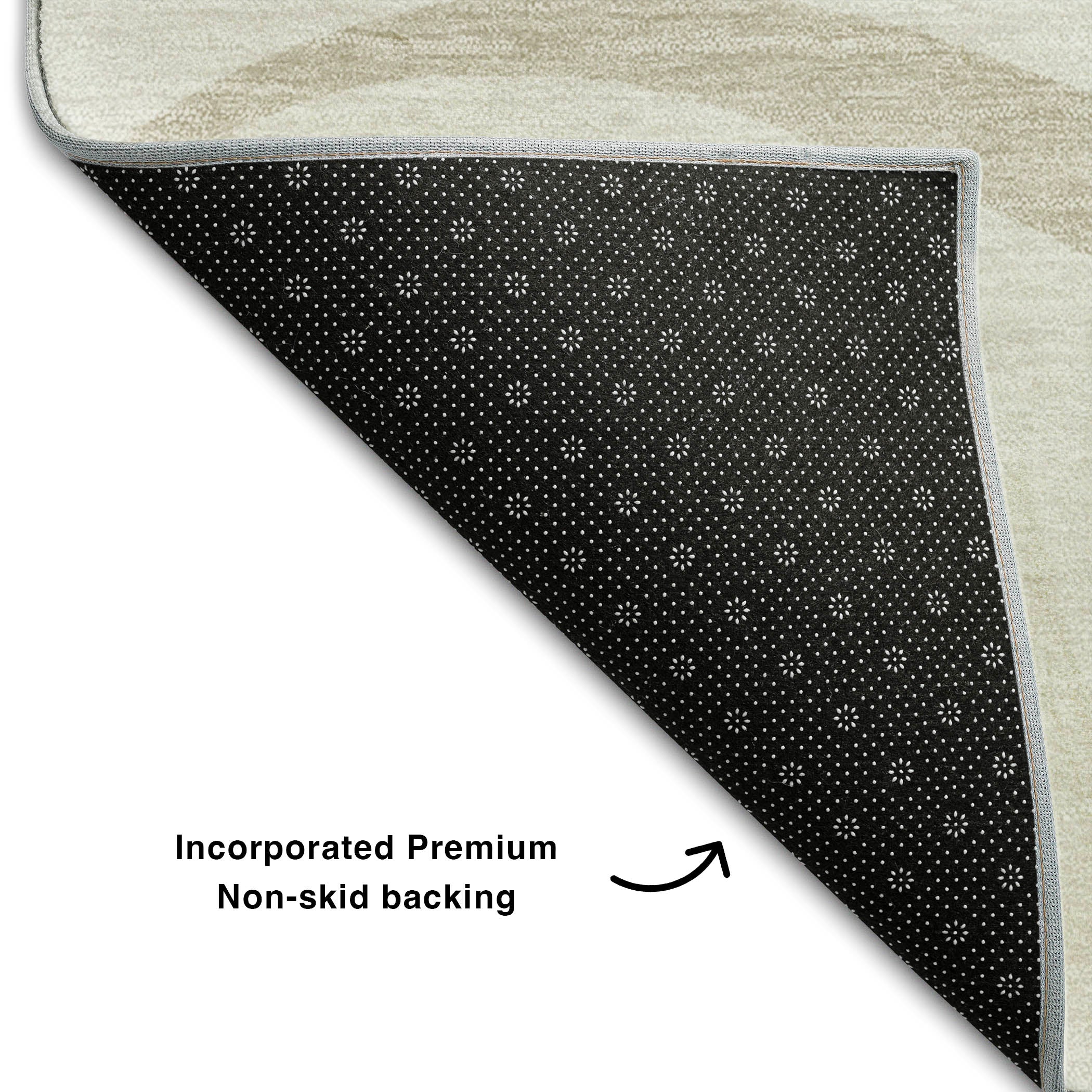 Dubrovnik Machine Washable Transitional Ivory Rug 1'8" x 2'6" #shape_Rectangle